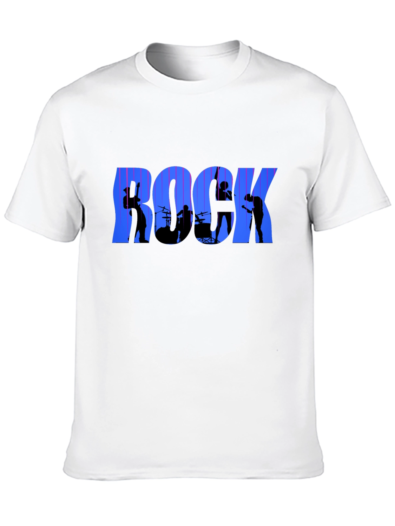 Rock Band Graphic T-Shirt - Black Crew Neck Tee