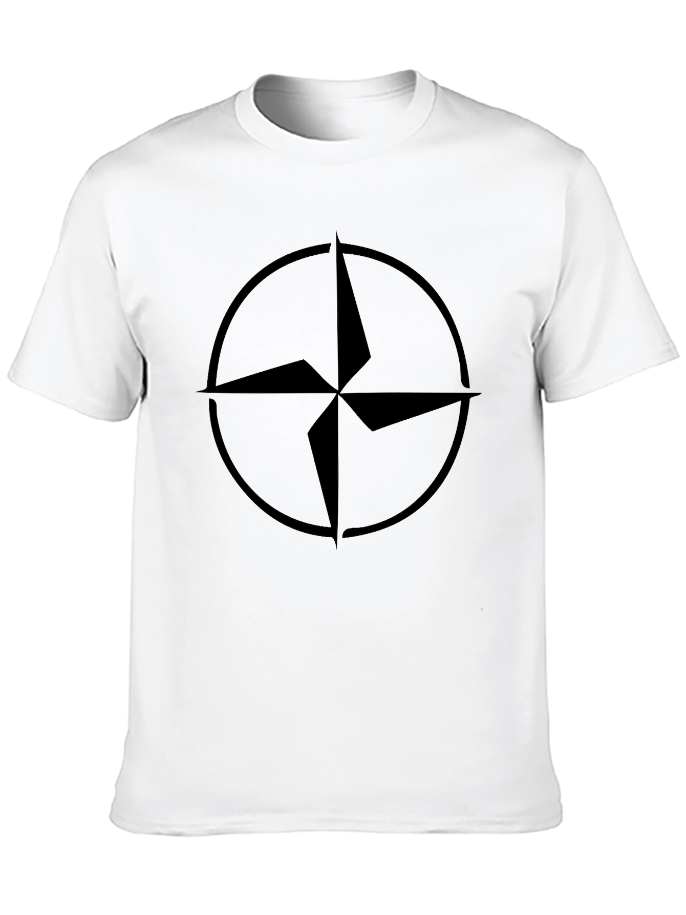 Compass Graphic Tee - Black Cotton Comfort