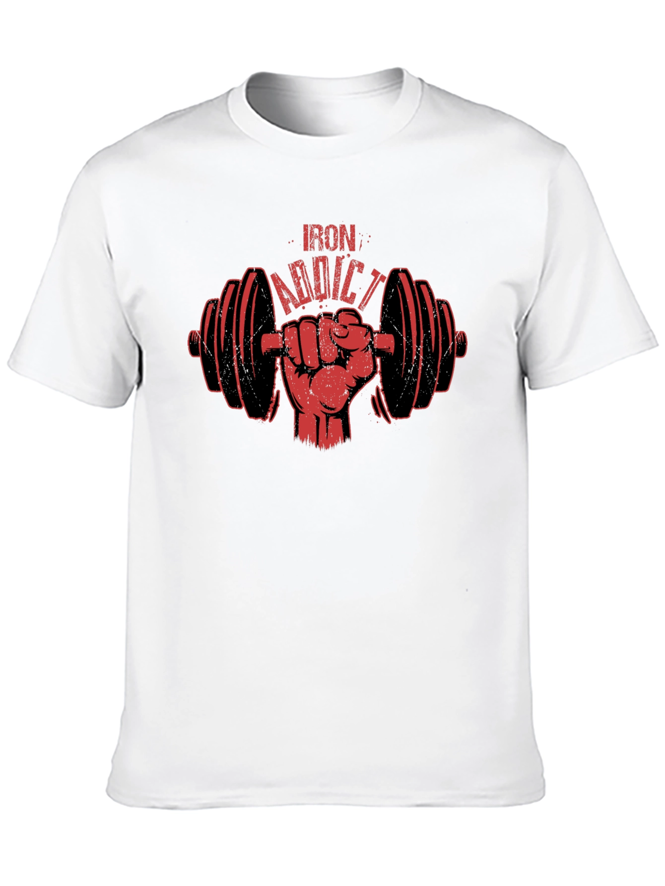 Iron Addict T-Shirt Gym Workout Fitness