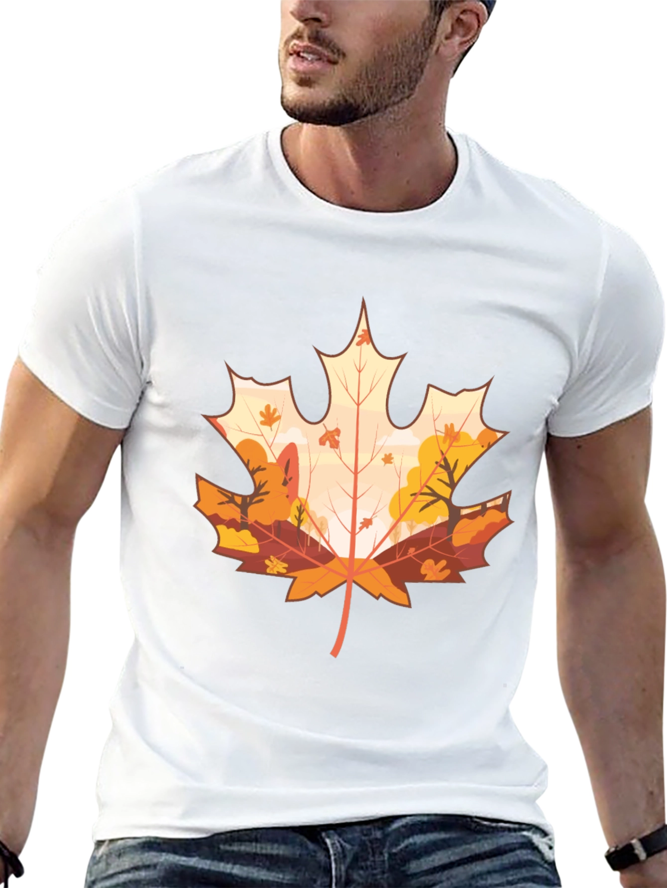 Autumn Leaf Graphic Tee - Stylish Fall Fashion