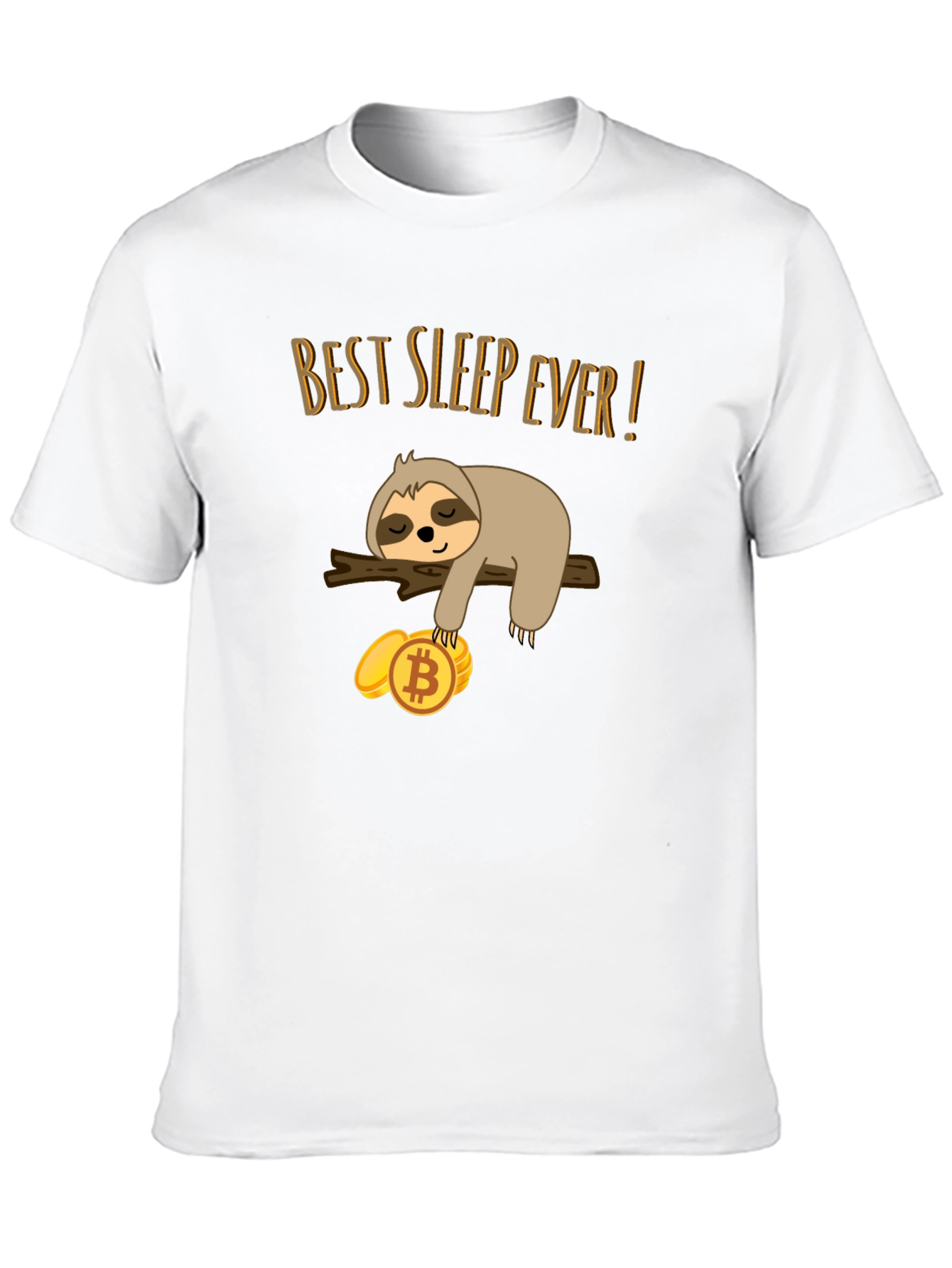 Best Sleep Ever Sloth Bitcoin Crypto T-Shirt