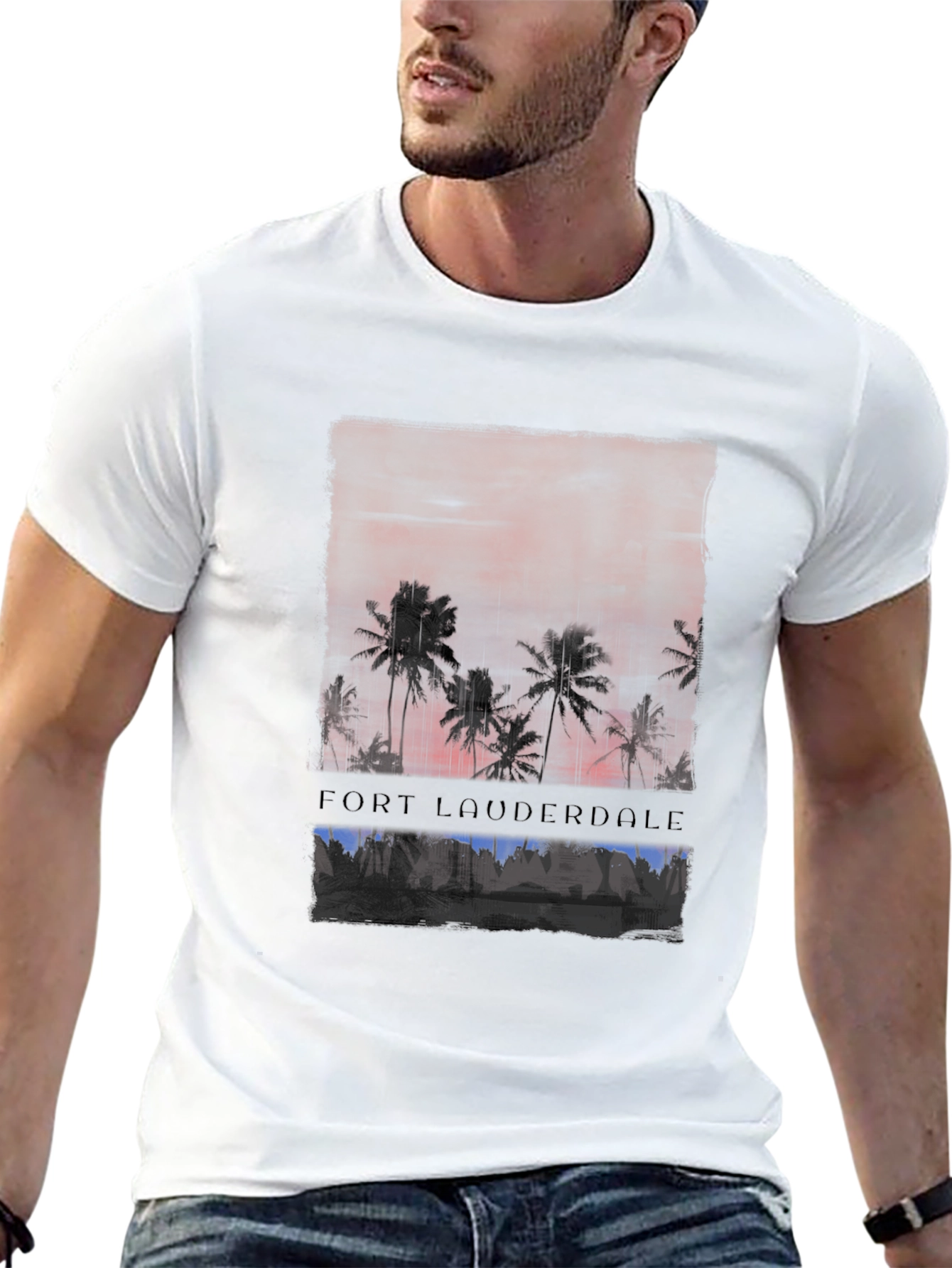 Fort Lauderdale Palm Sunset Graphic Tee