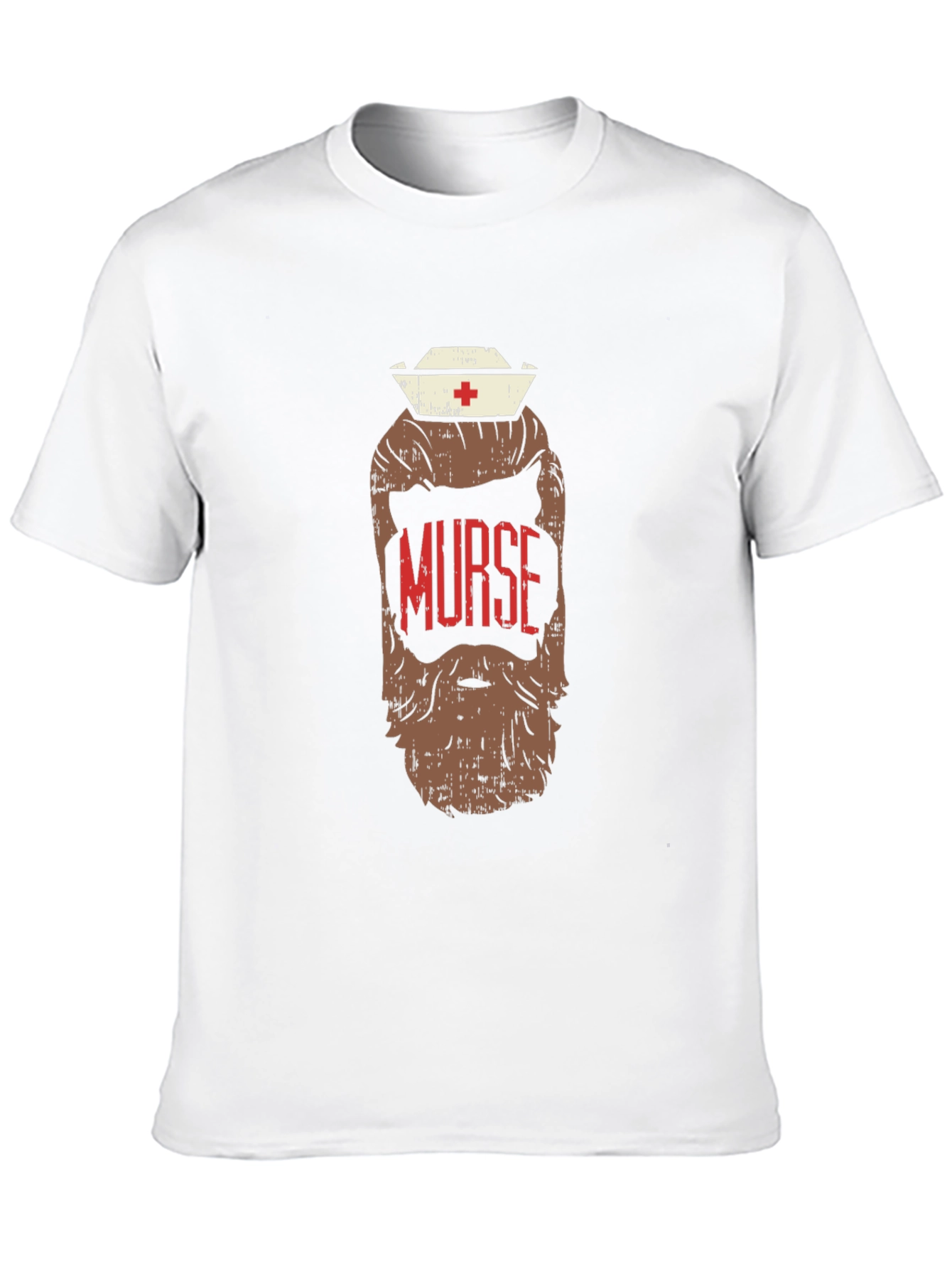 Murse Beard T-Shirt - Novelty Nurse Graphic Tee