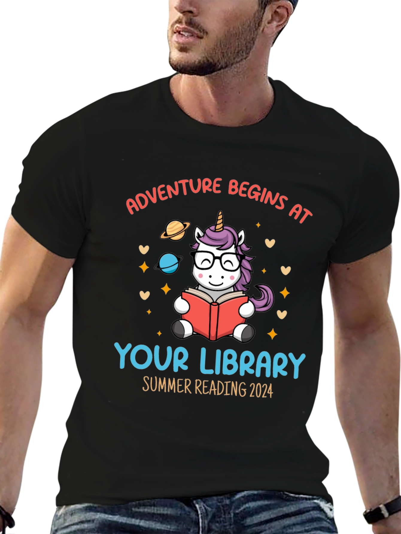 Adventure Begins at Your Library Unisex T-Shirt
