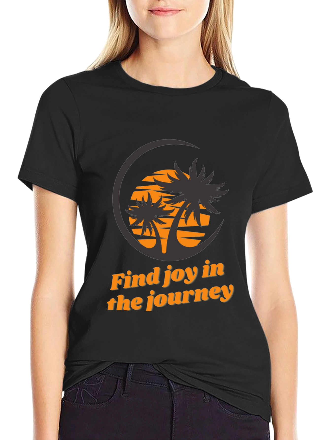 Find Joy Black Graphic Tee