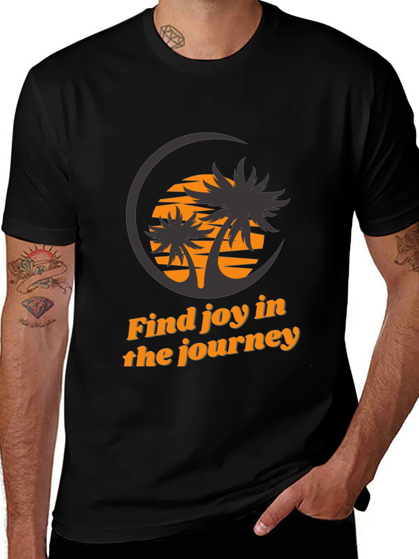 Find Joy Black Graphic Tee