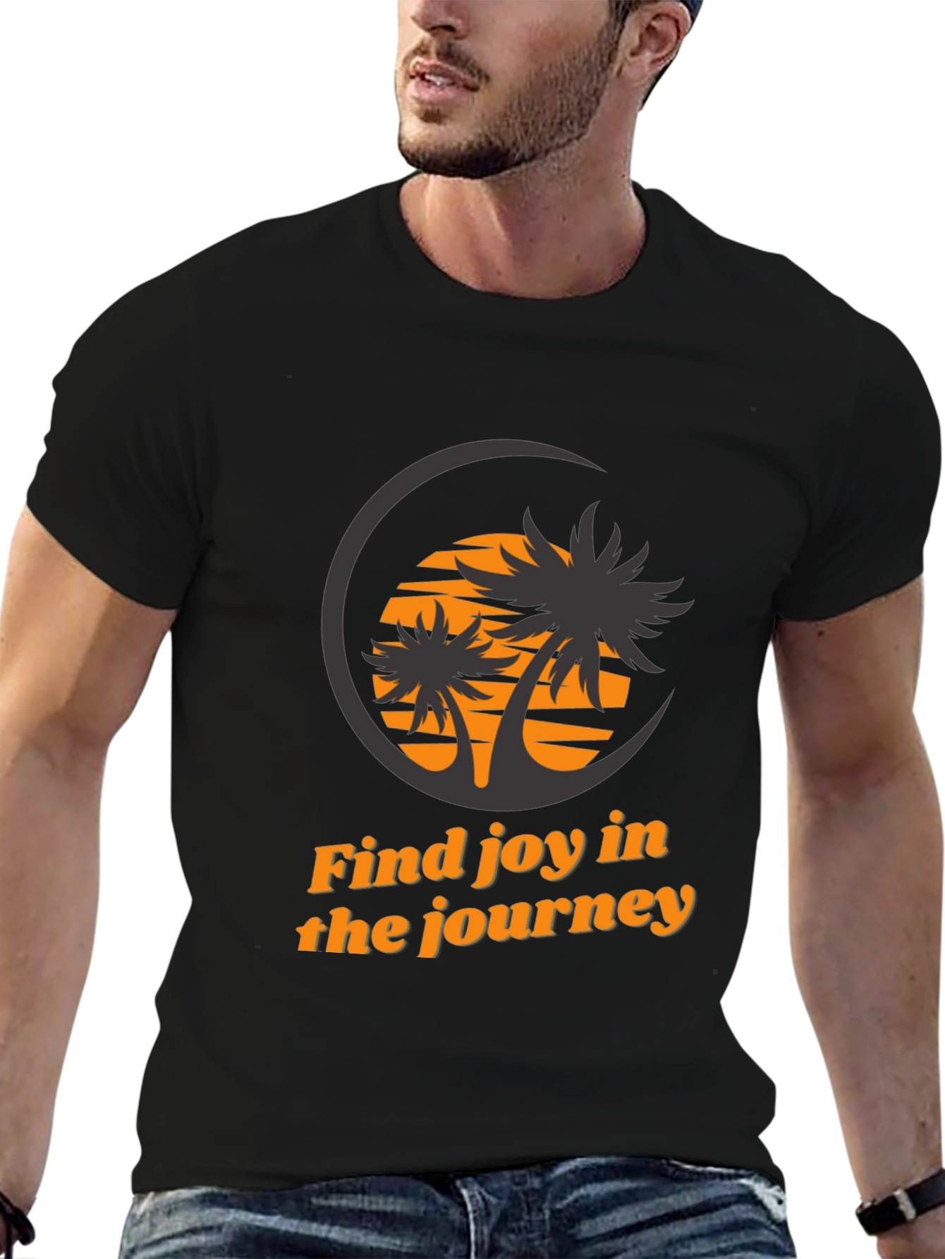 Find Joy Black Graphic Tee