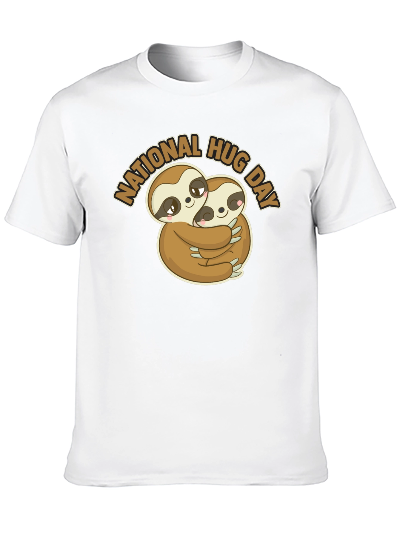 National Hug Day Sloth Graphic T-Shirt