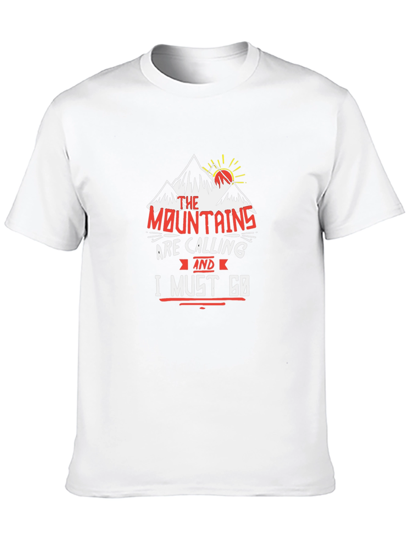 Mountains are Calling Black T-Shirt