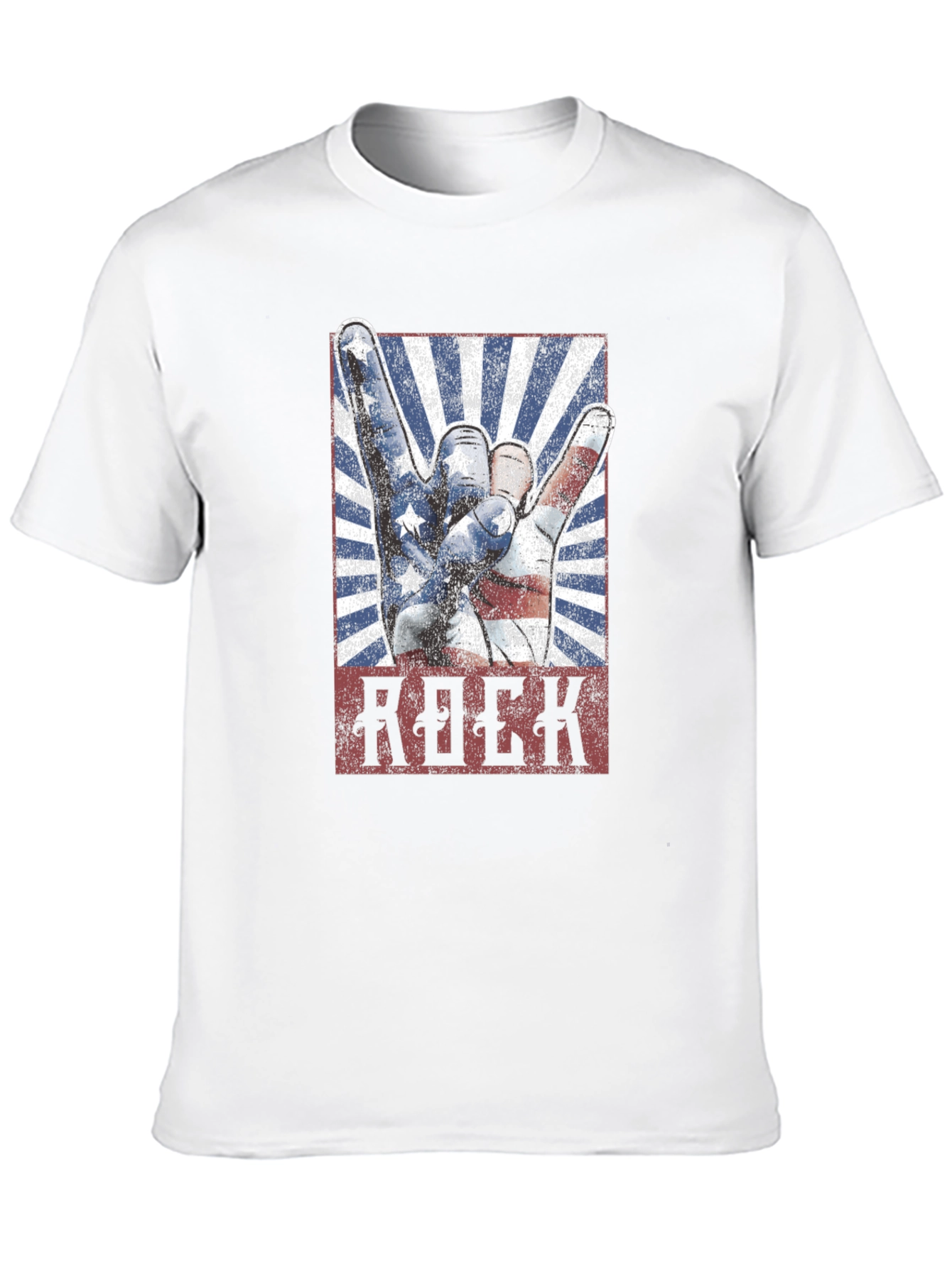 American Rock Hand Gesture Graphic T-Shirt