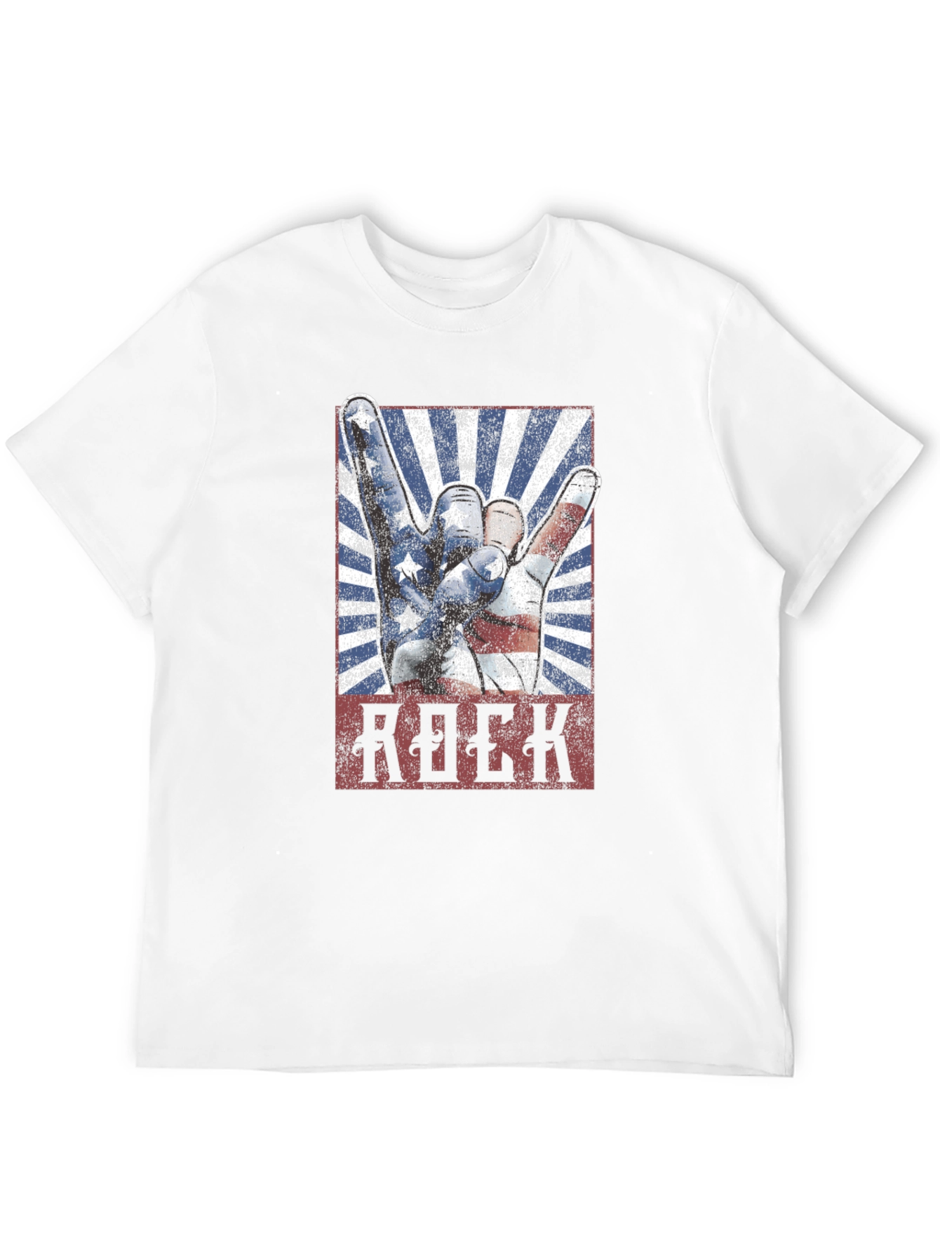 American Rock Hand Gesture Graphic T-Shirt