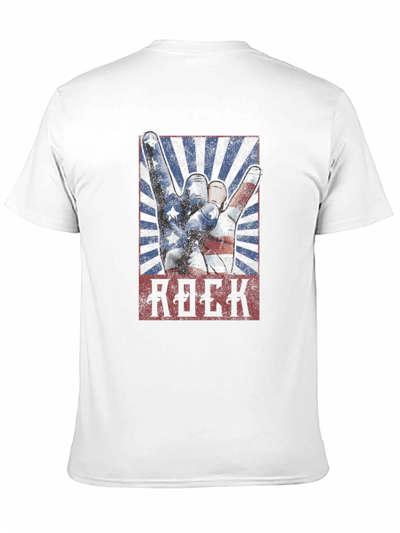 American Rock Hand Gesture Graphic T-Shirt