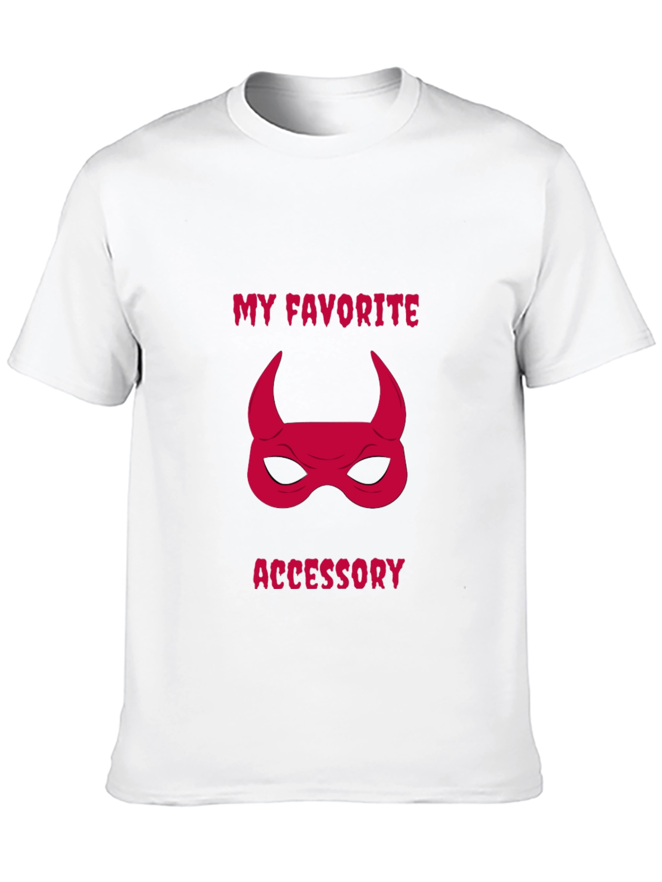 My Favorite Accessory Devil Mask Graphic Tee