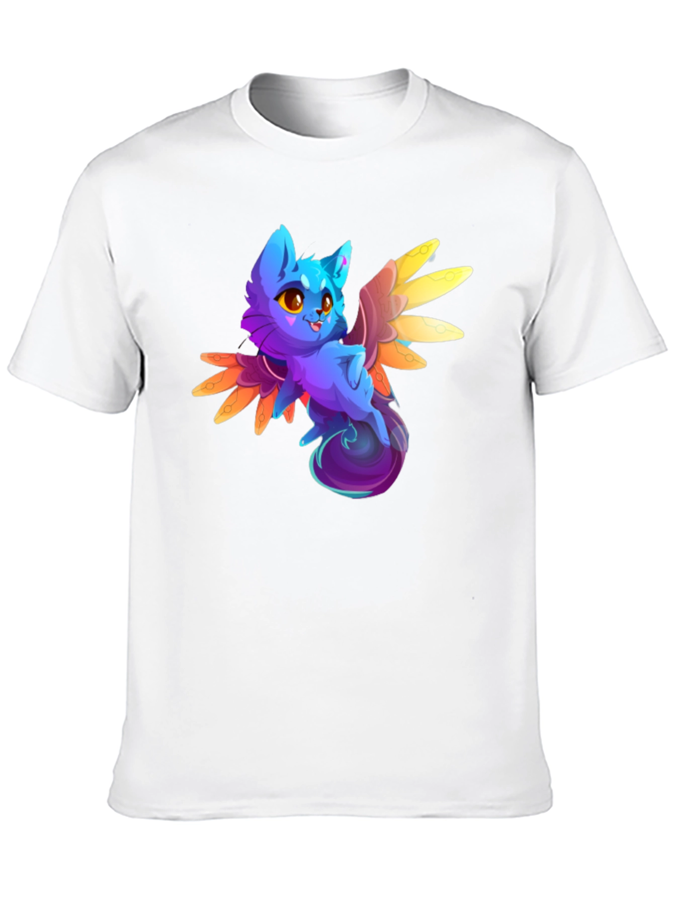 Winged Cat T-Shirt - Cartoon Kitty Design