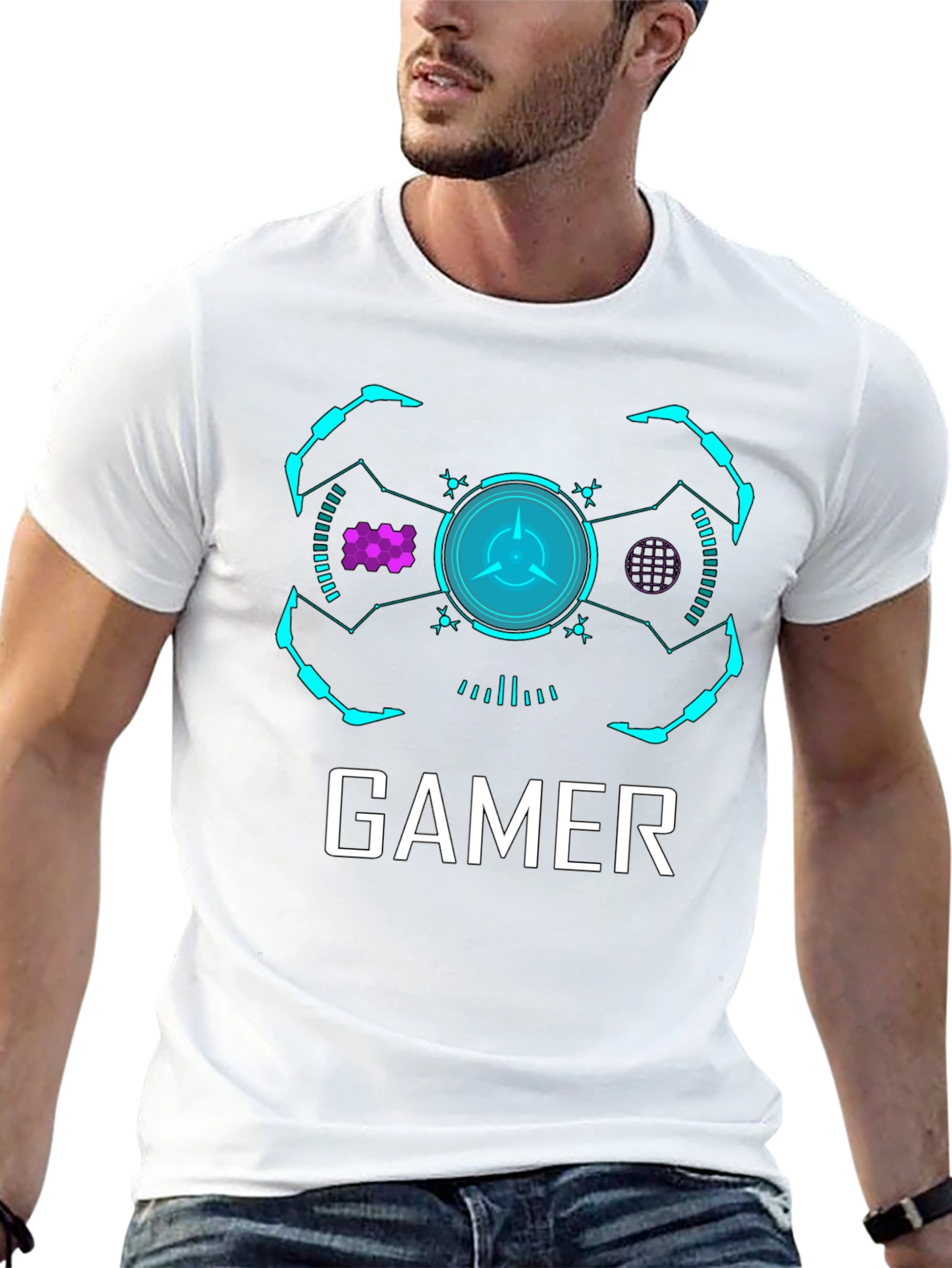 Gamer Graphic T-Shirt - Modern Black Tee