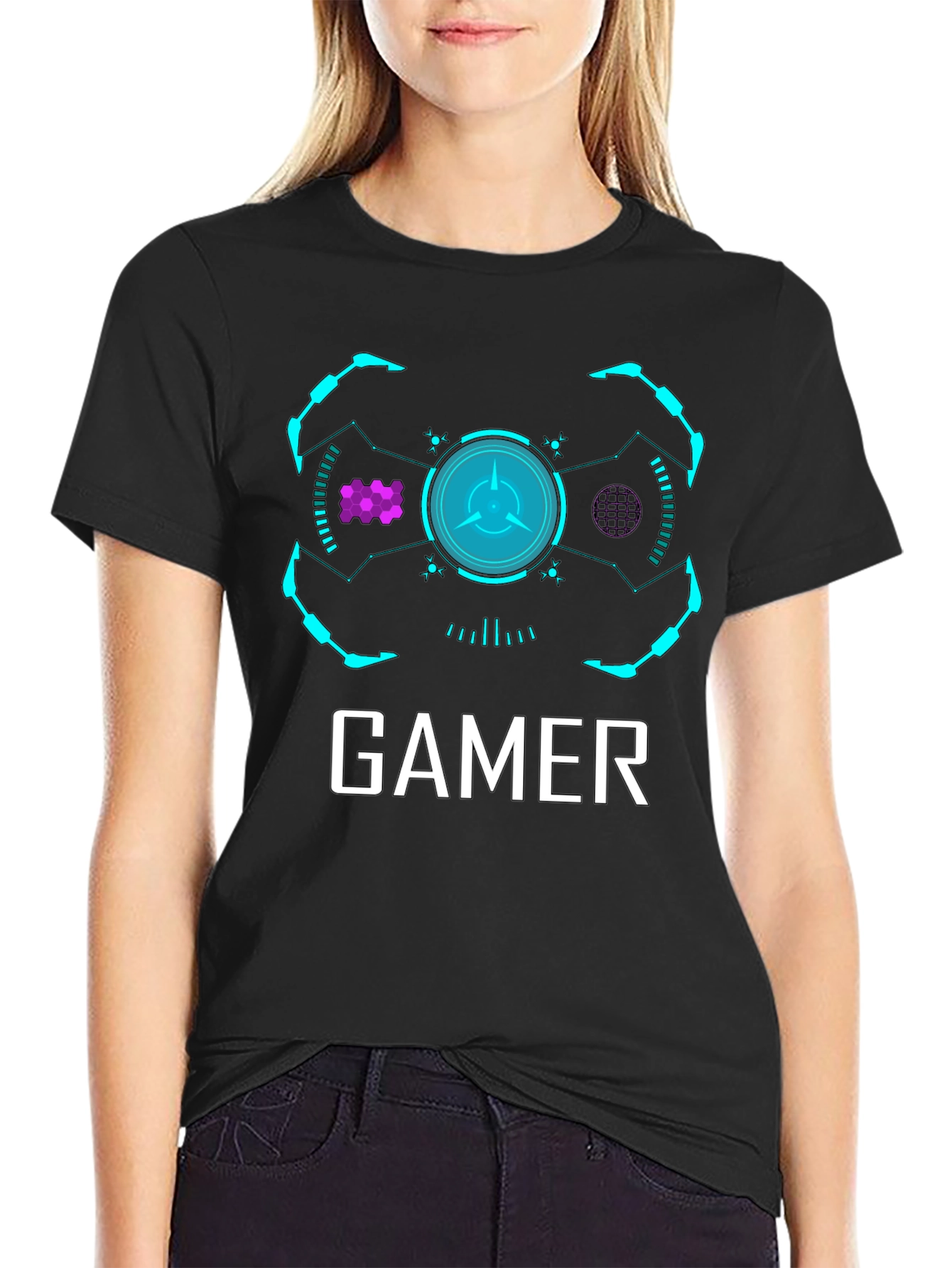 Gamer Graphic T-Shirt - Modern Black Tee