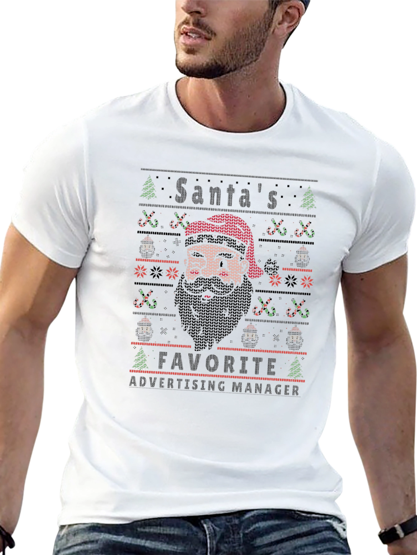 Santas Favorite Advertising Manager Ugly Christmas T-Shirt