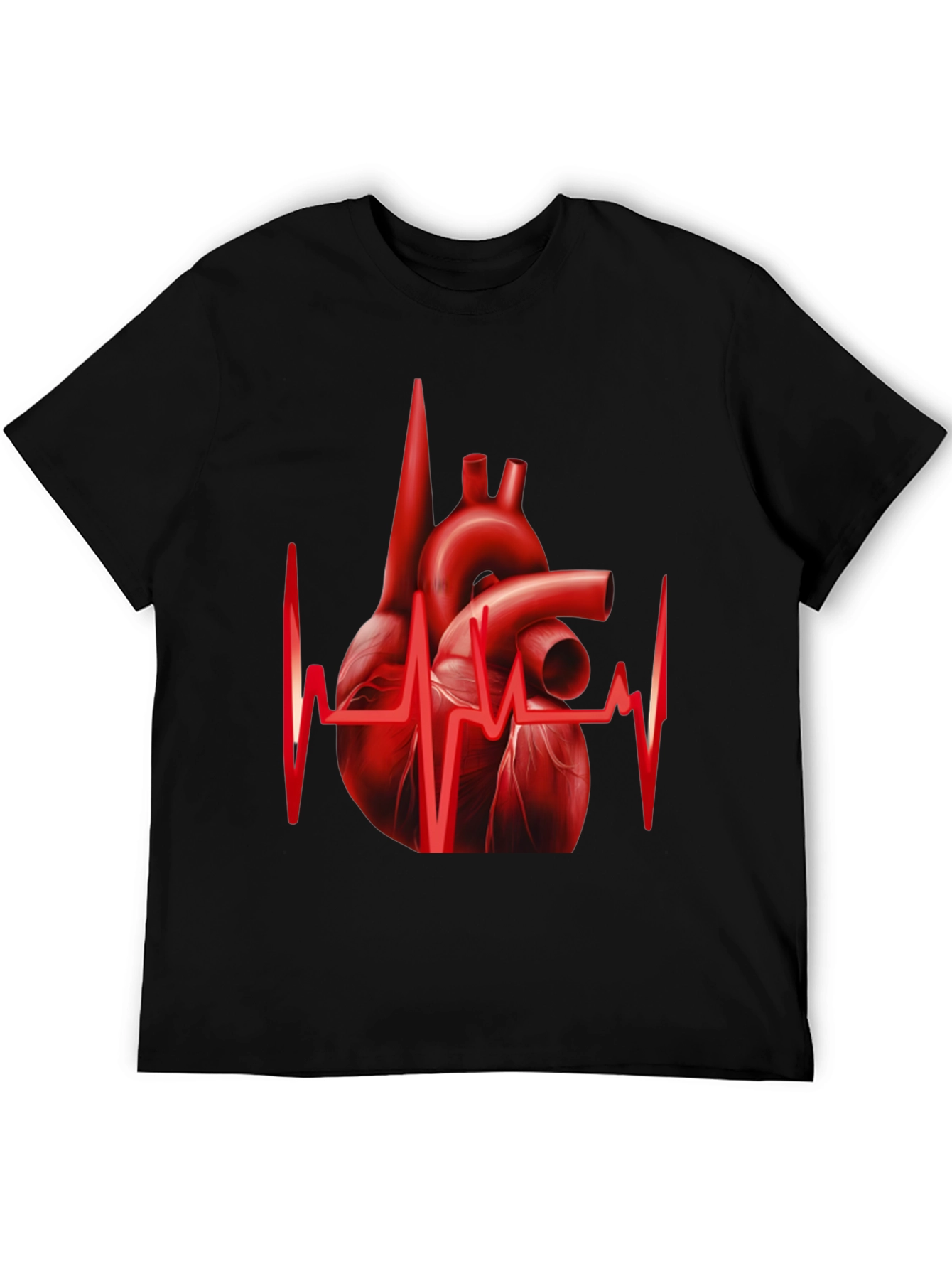 Anatomical Heartbeat Graphic Tee - Black