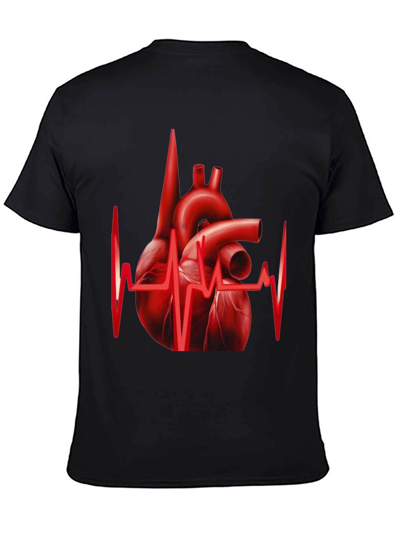 Anatomical Heartbeat Graphic Tee - Black