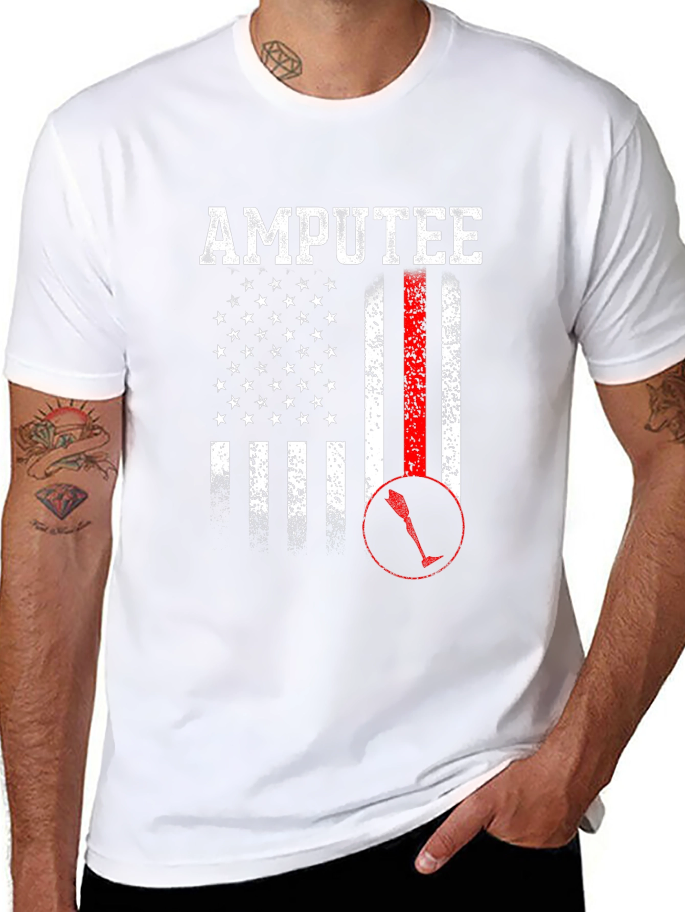 Amputee American Flag Graphic Tee