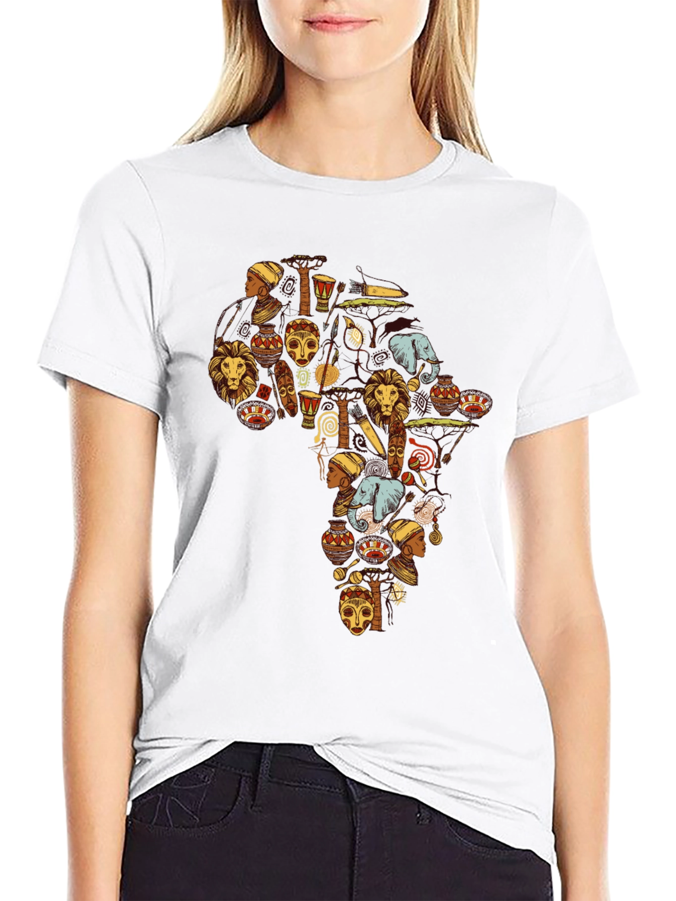Africa Continent Art T-Shirt - Graphic Tee
