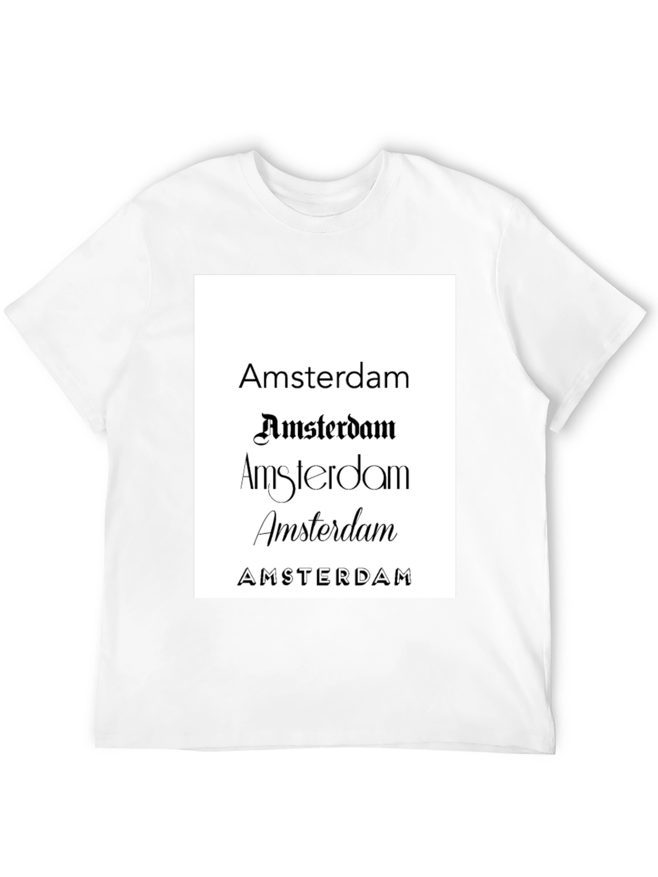 Amsterdam Graphic Print Black T-Shirt