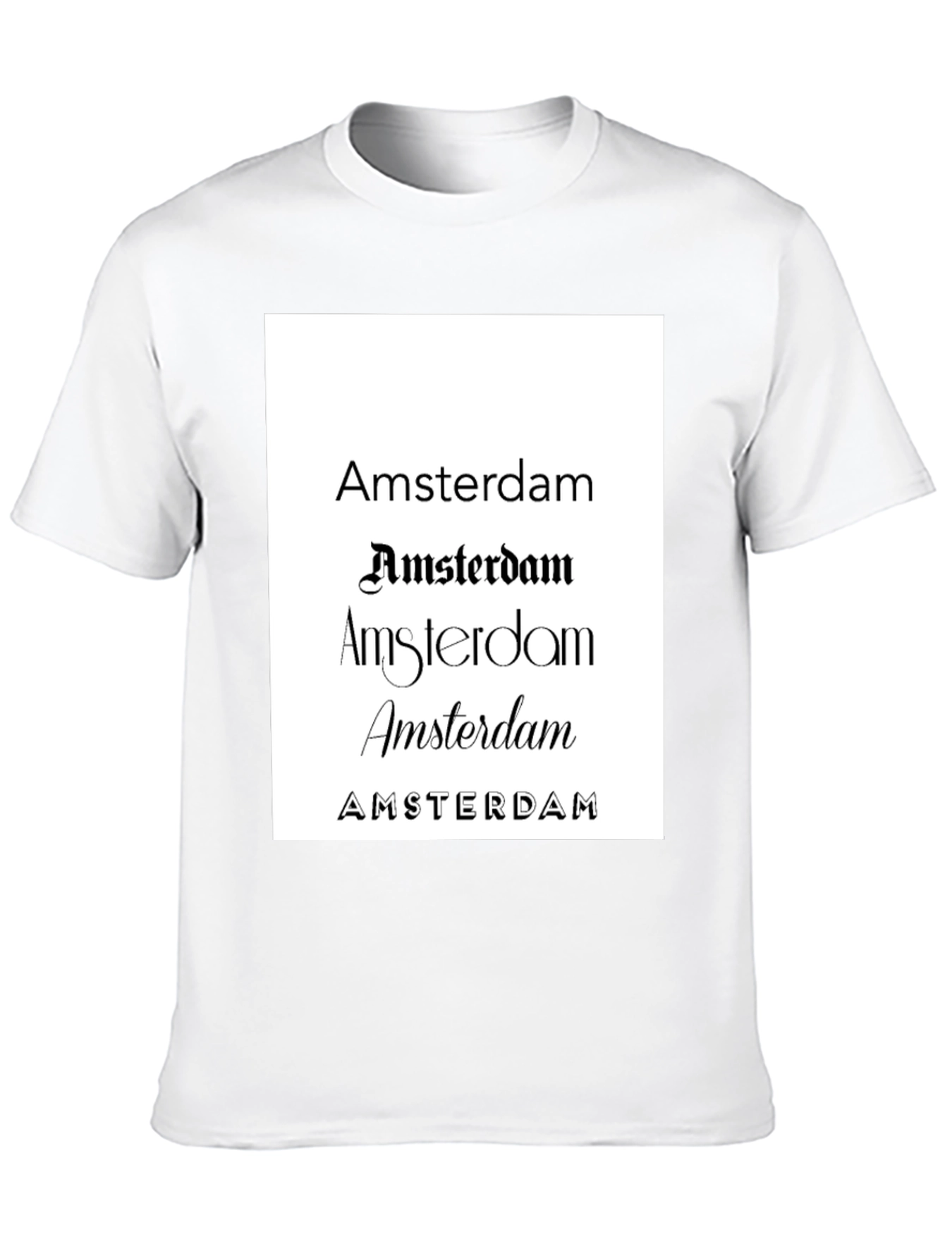 Amsterdam Graphic Print Black T-Shirt