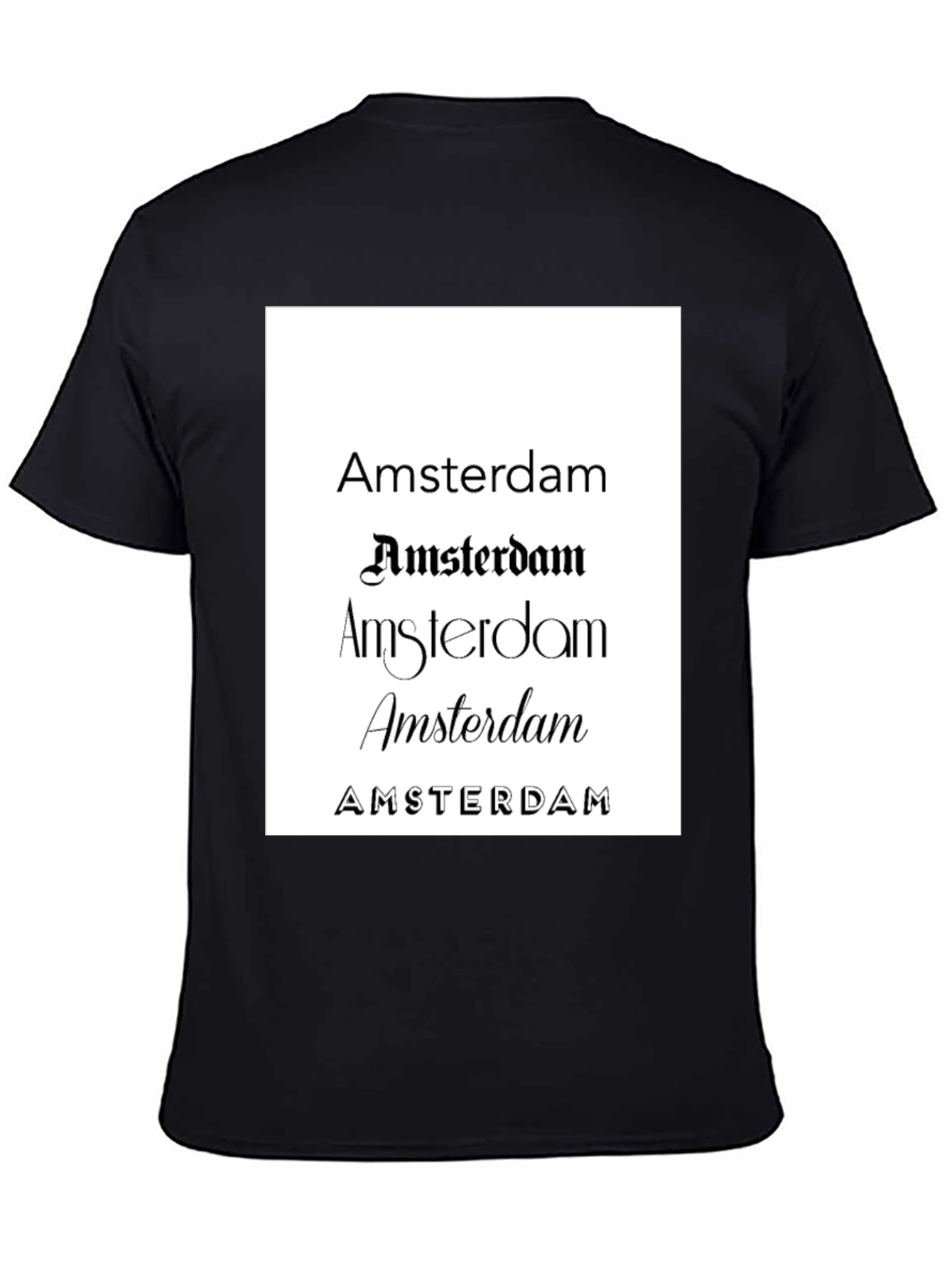 Amsterdam Graphic Print Black T-Shirt