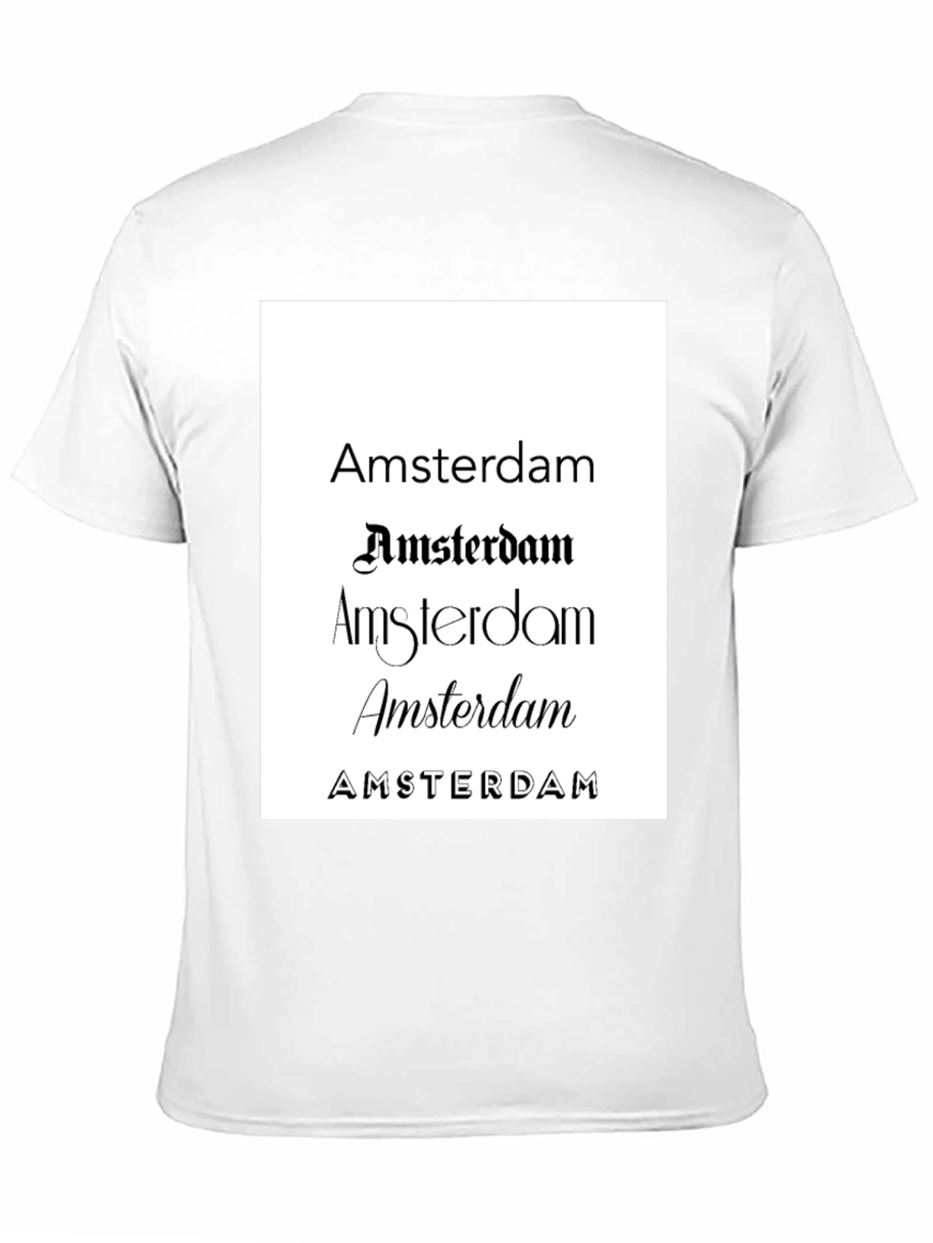 Amsterdam Graphic Print Black T-Shirt