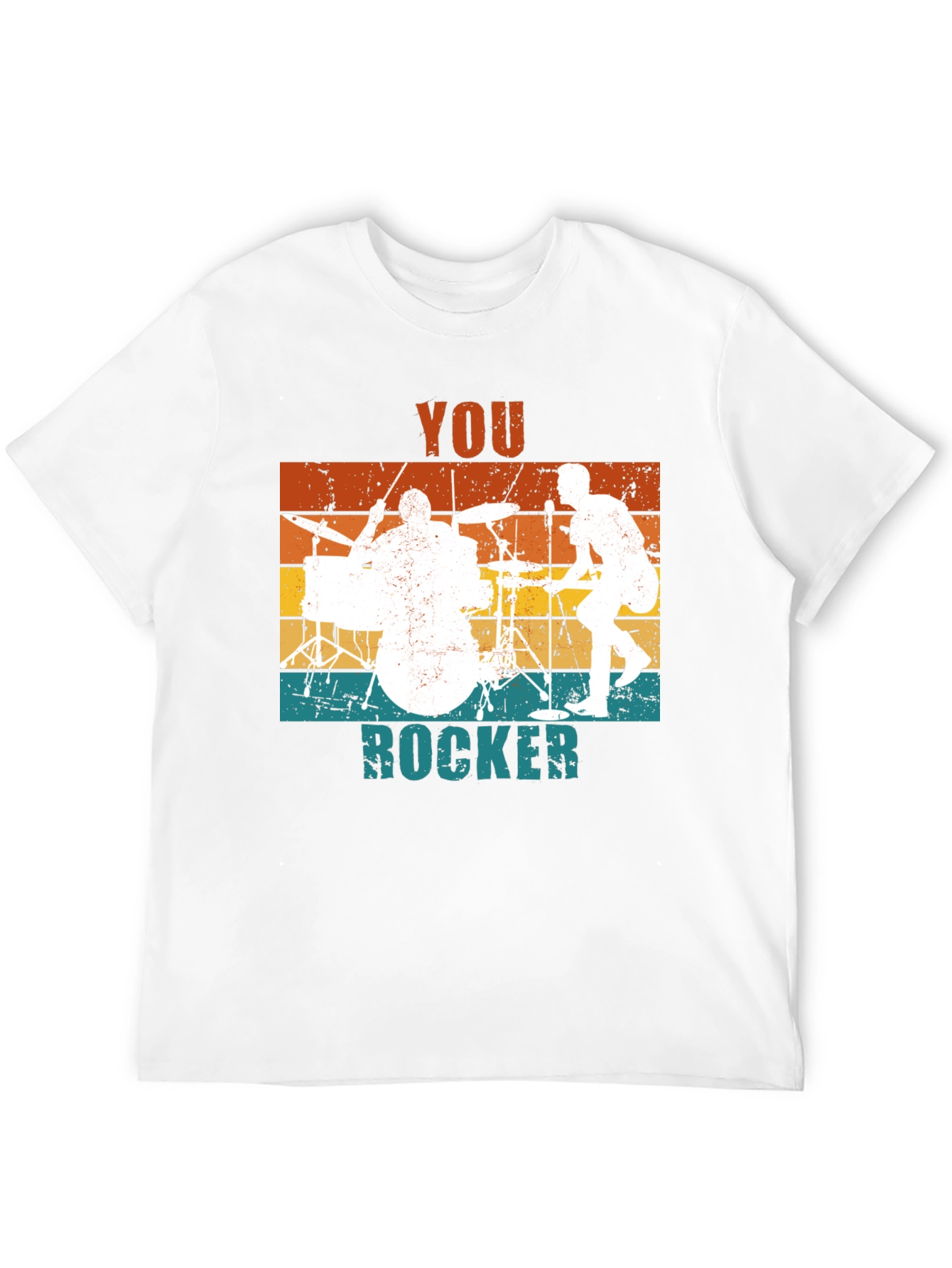 You Rocker Retro Graphic Tee - Band & Drums