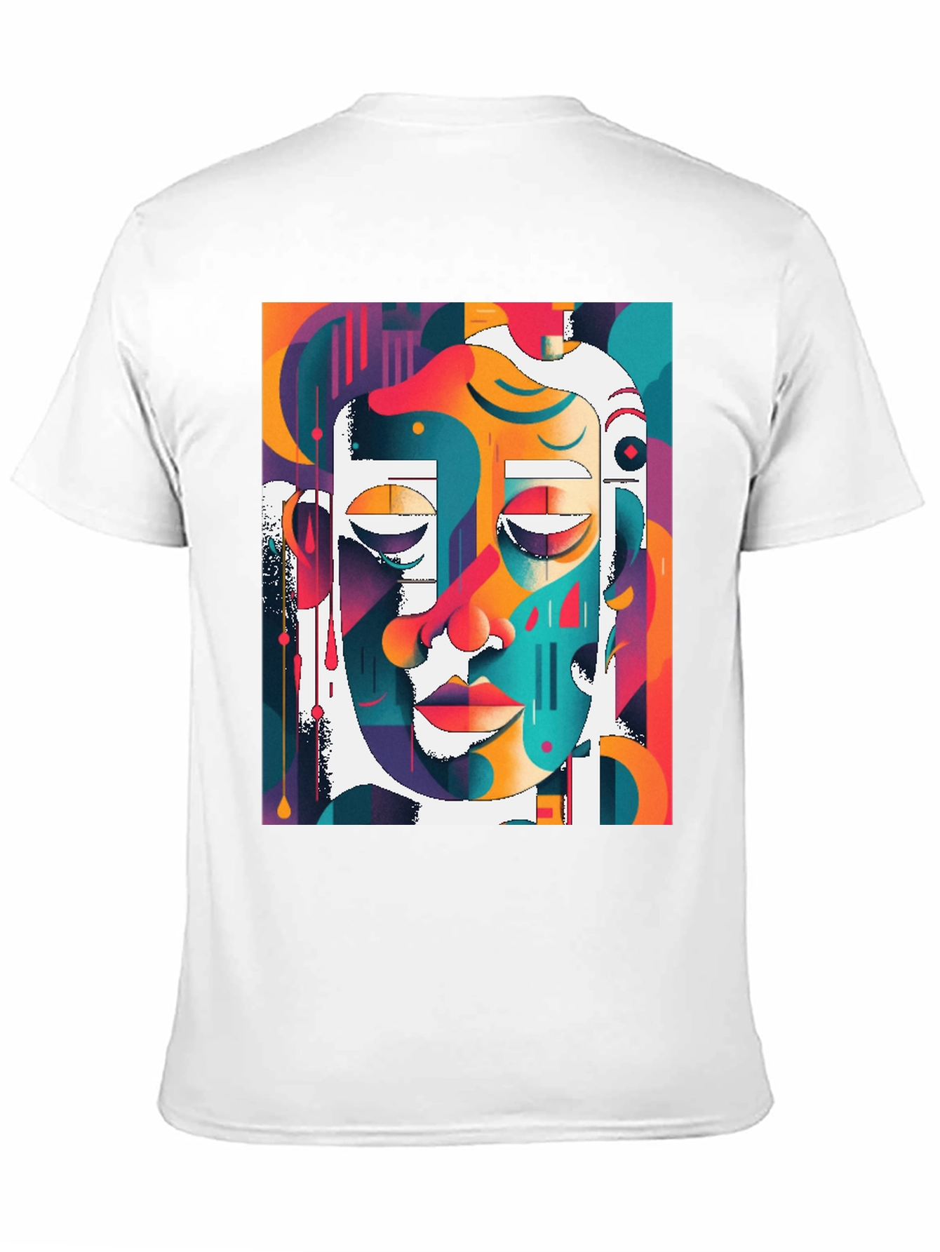 Abstract Face Art T-Shirt - Modern Graphic Tee