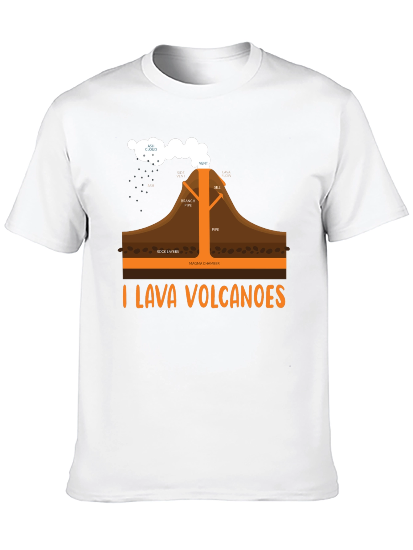 I Lava Volcanoes Funny Graphic T-Shirt