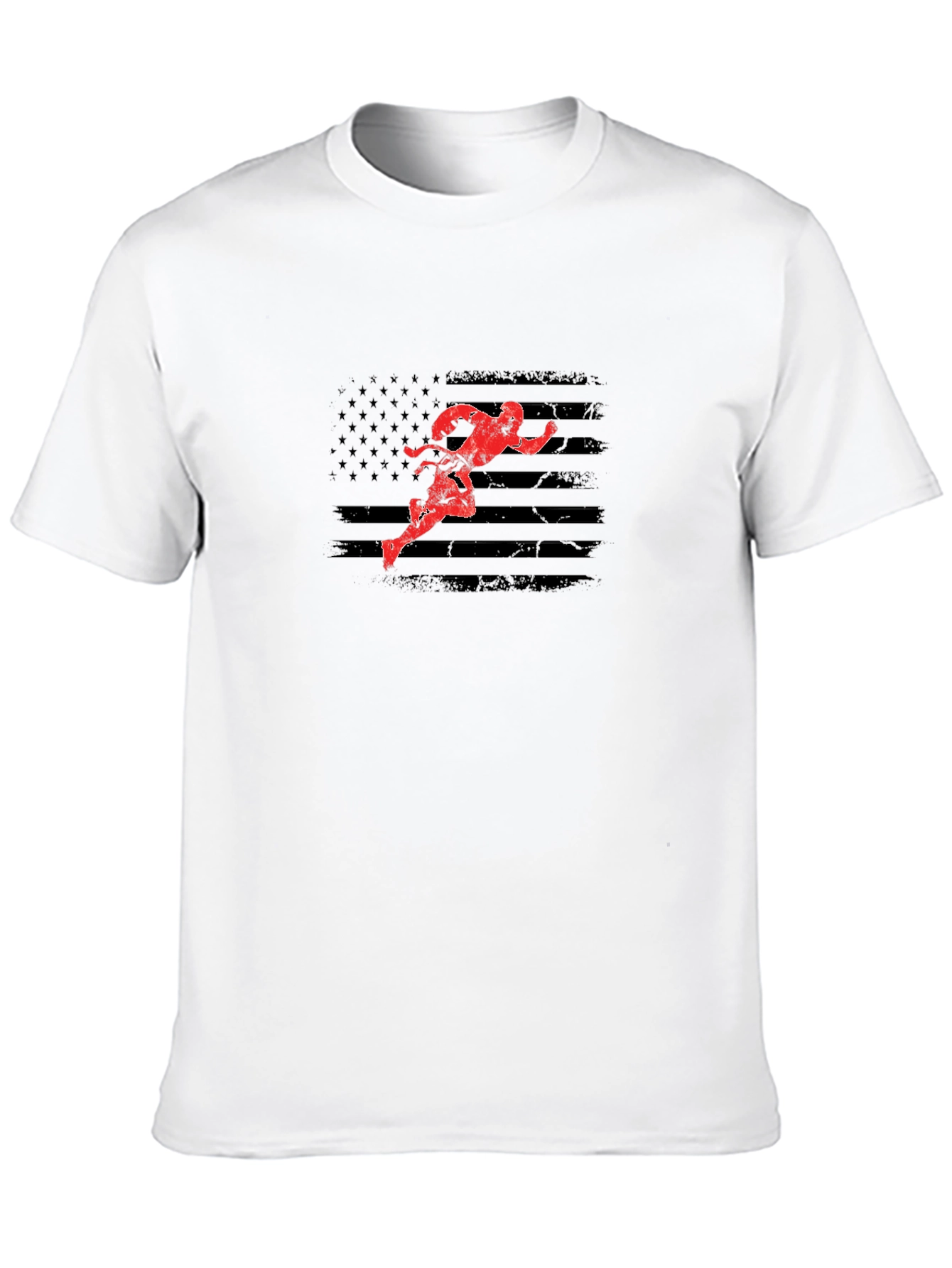Karate American Flag Graphic T-Shirt - Black