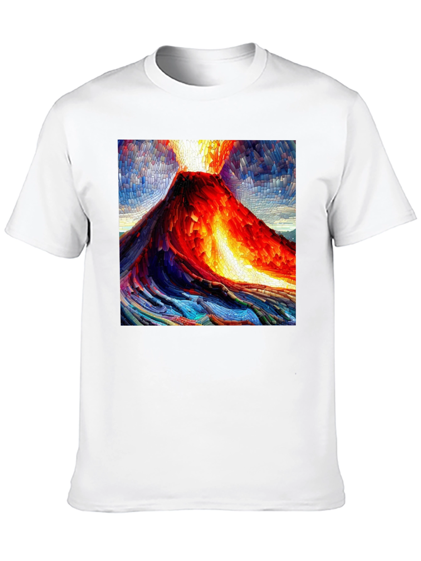 Volcano Mosaic Graphic T-Shirt