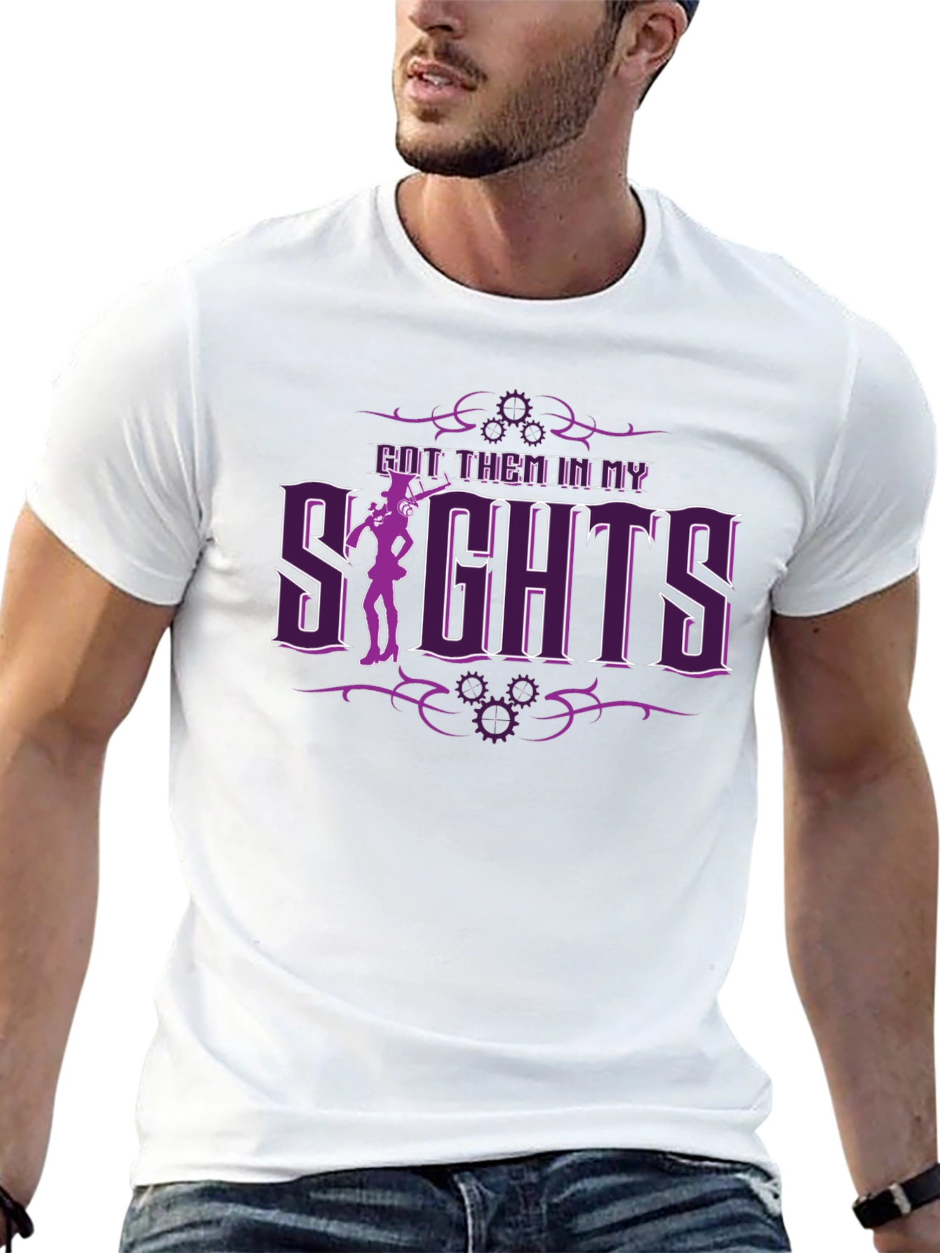 Steampunk Sights Graphic Black T-Shirt