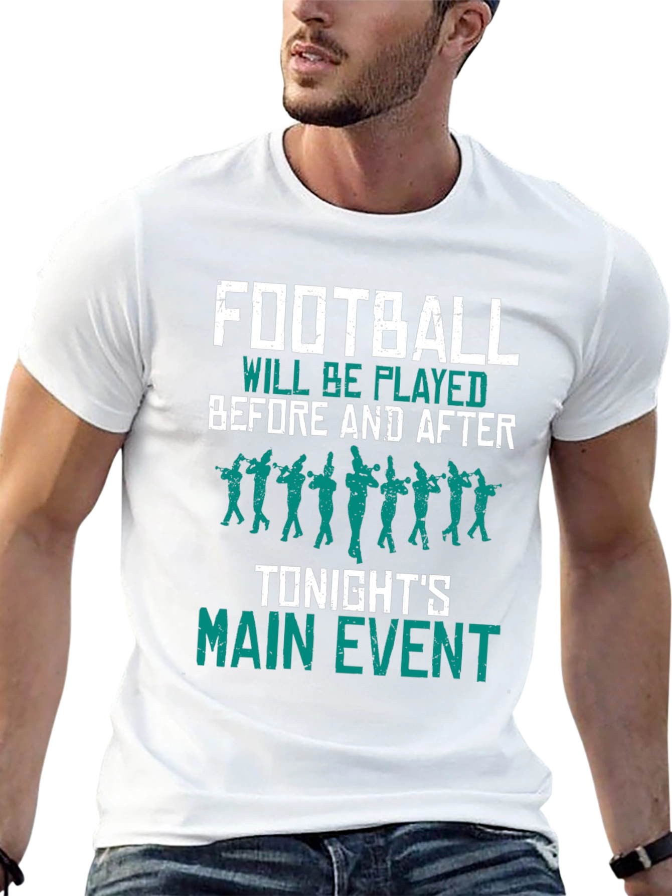 Football Game Day T-Shirt - Marching Band Design