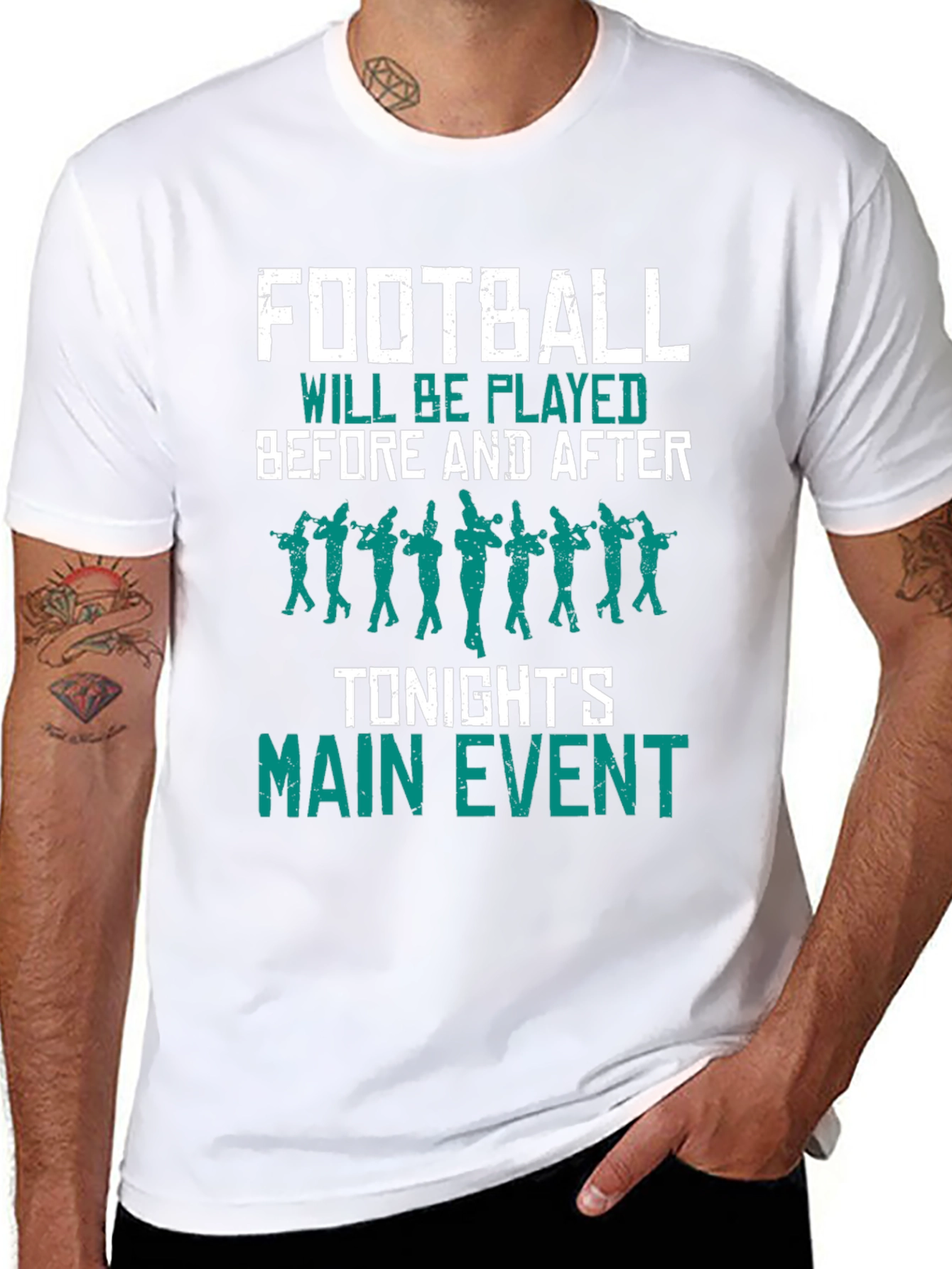 Football Game Day T-Shirt - Marching Band Design