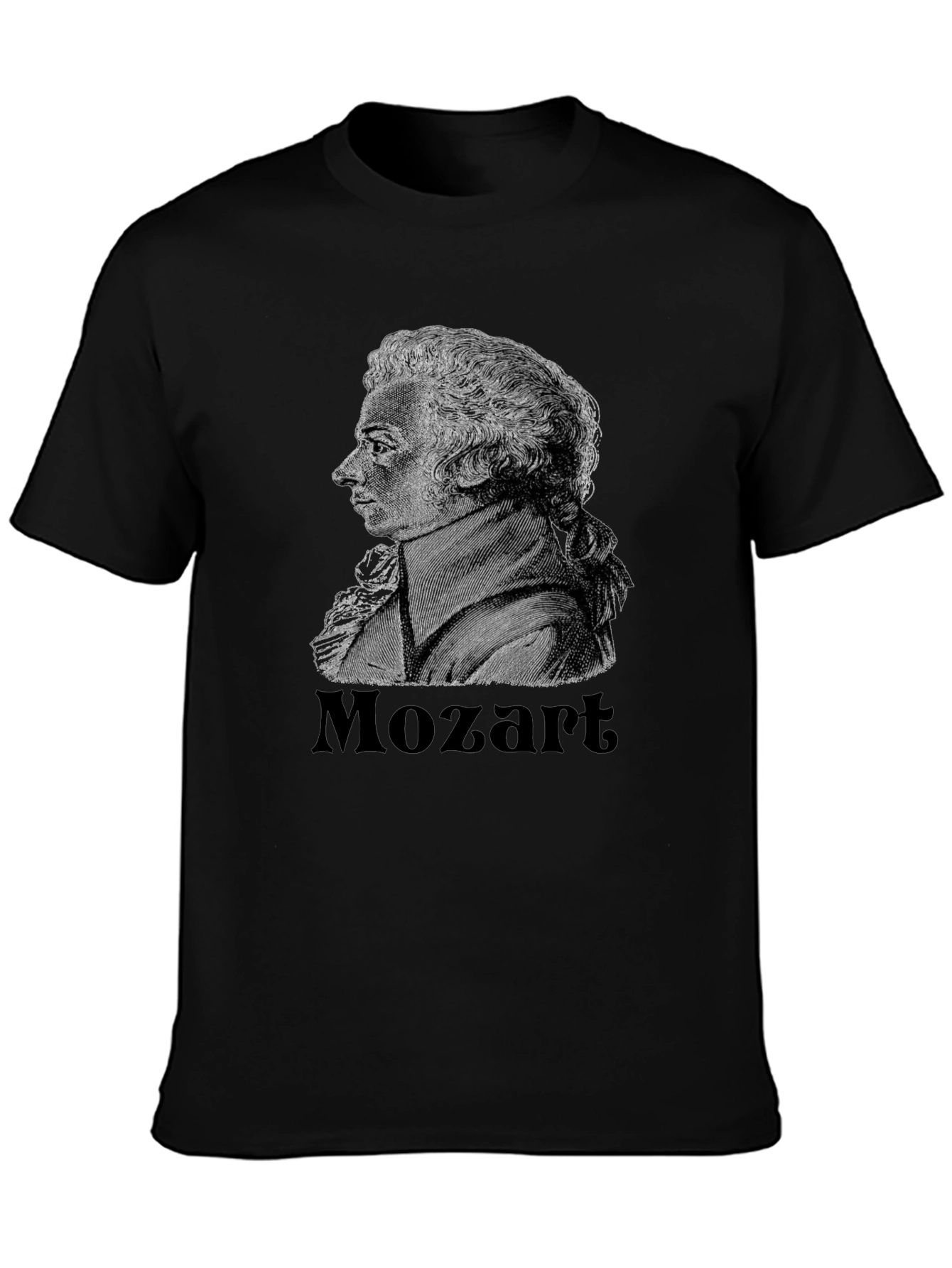 Mozart Graphic Print Black T-Shirt