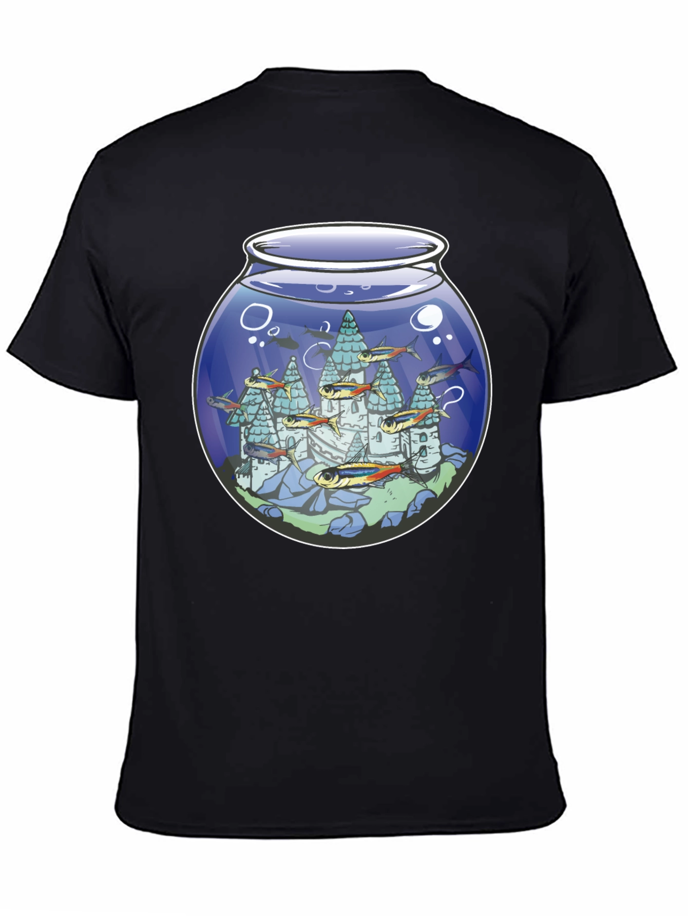 Fishbowl Castle Graphic T-Shirt