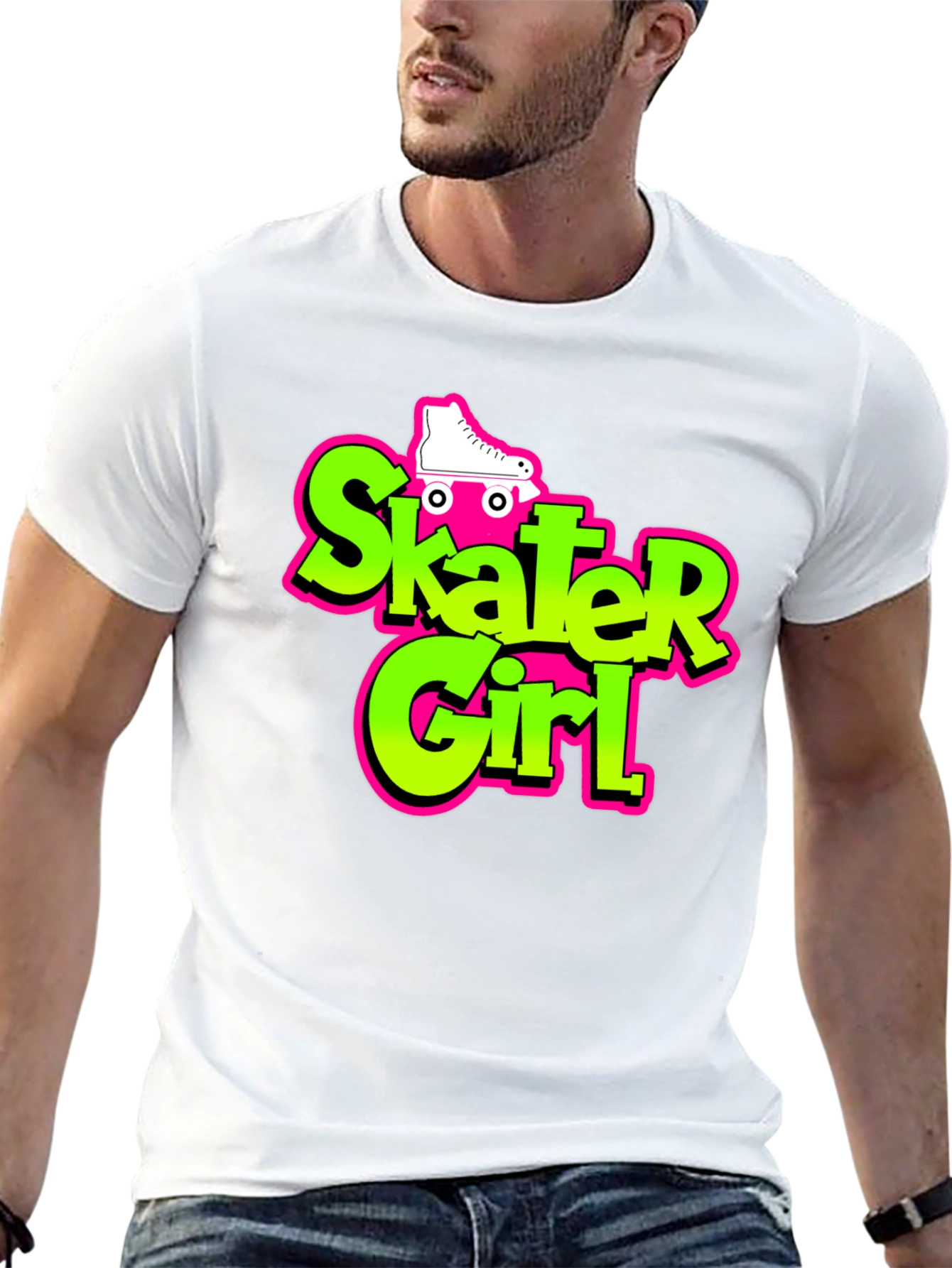 Skater Girl Graphic Tee - Retro Style