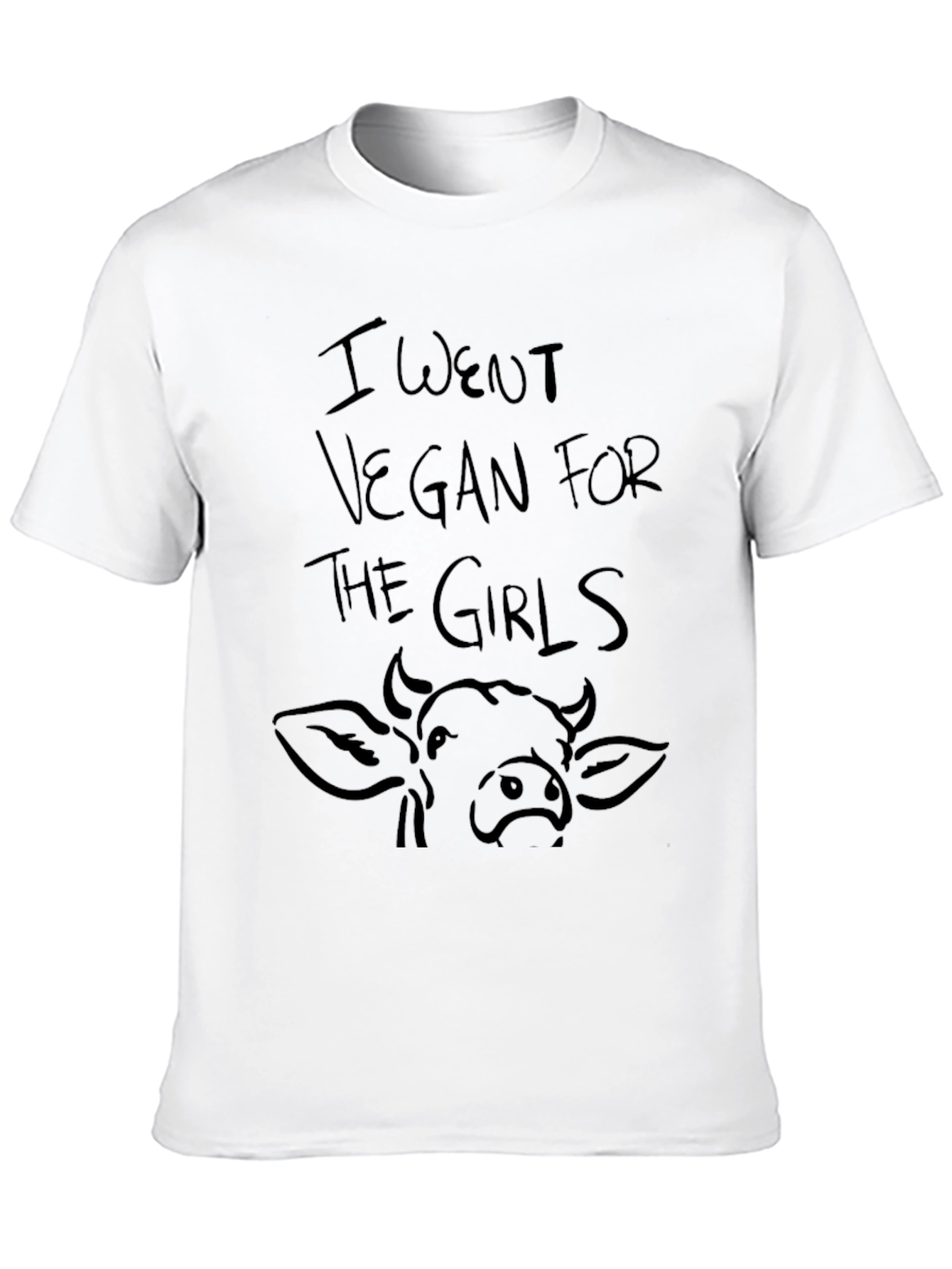 Vegan for the Girls Mens Black Graphic Tee