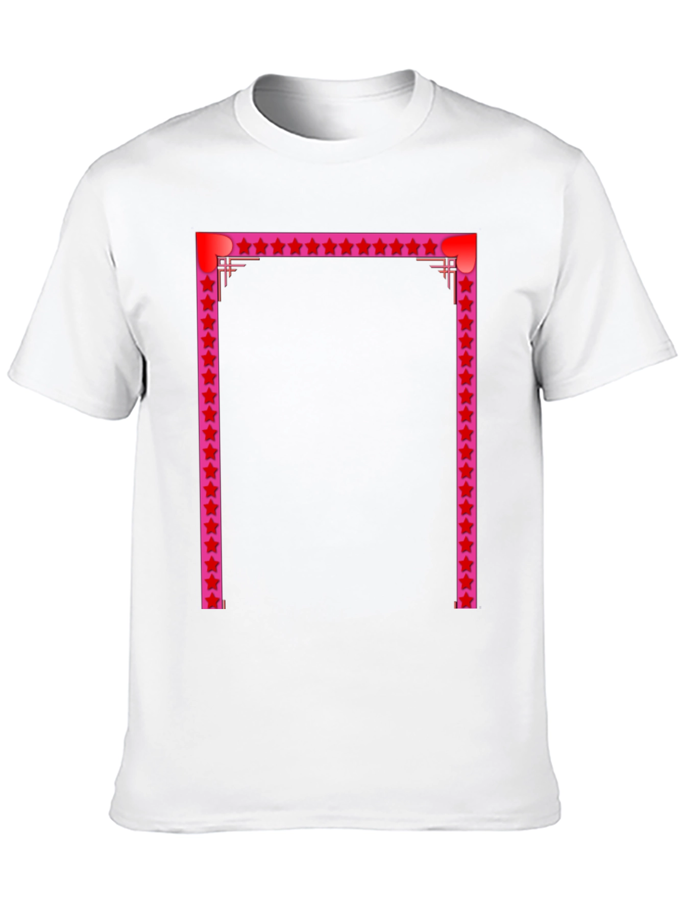 Stylish Black Tee with Star Frame Design