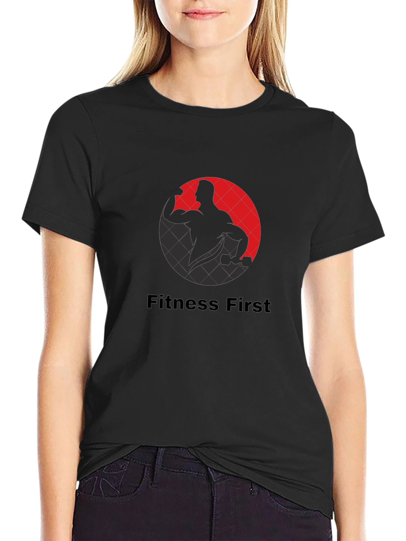 Fitness First Graphic Black T-Shirt