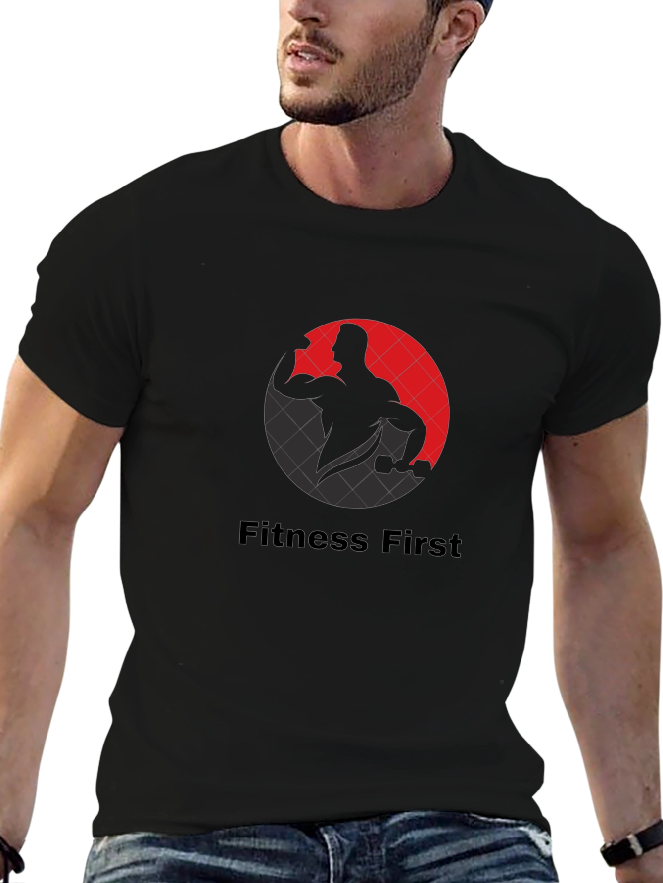 Fitness First Graphic Black T-Shirt