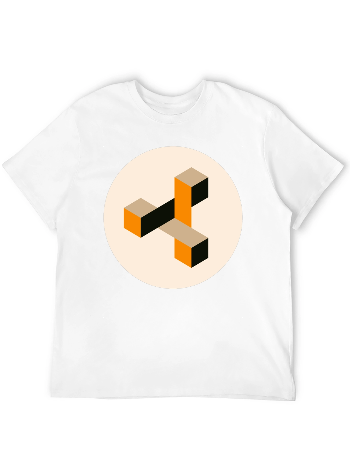 Abstract Geometric Graphic Print Crew Neck T-Shirt