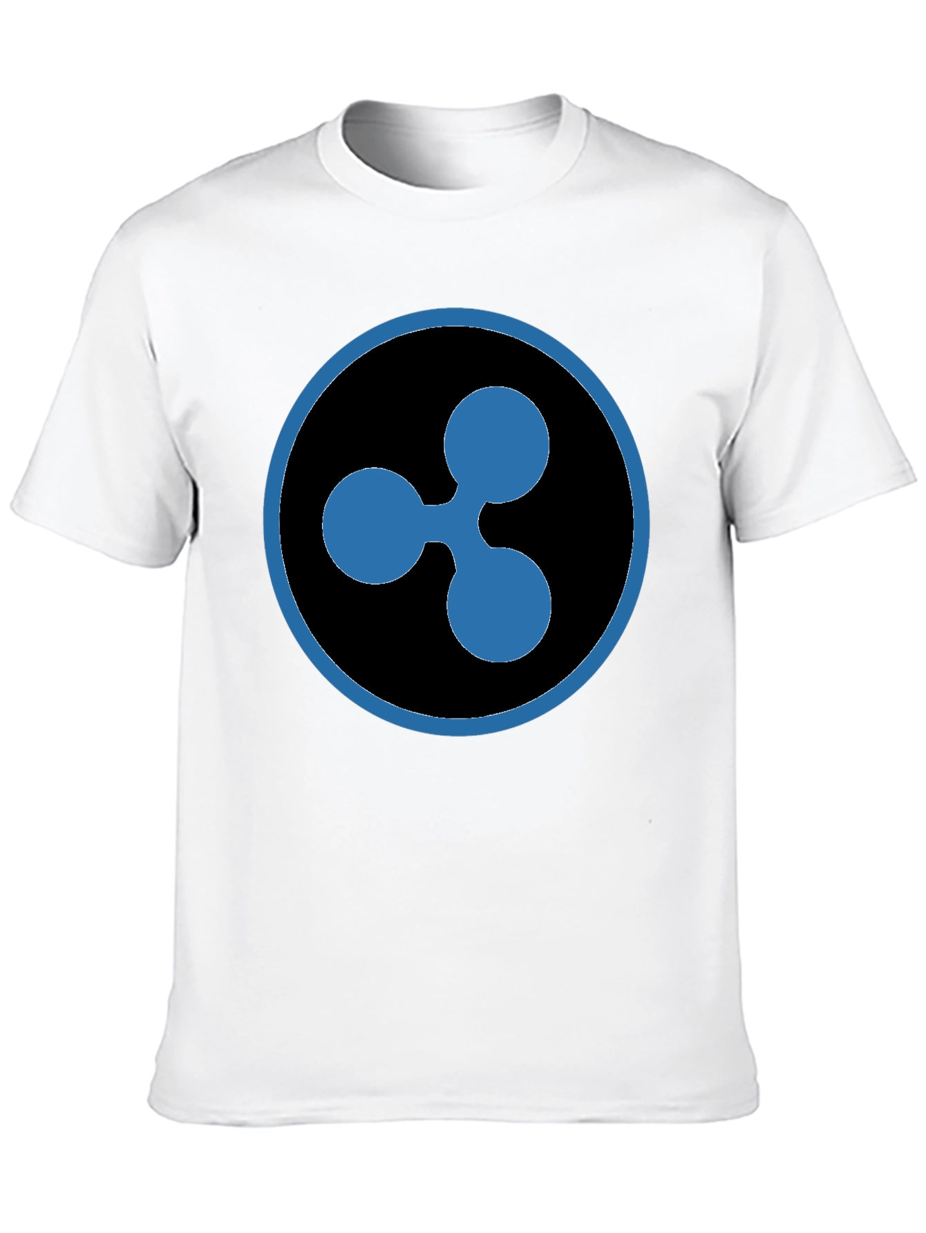 Ripple XRP Crypto T-Shirt - Black Cotton Crew Neck