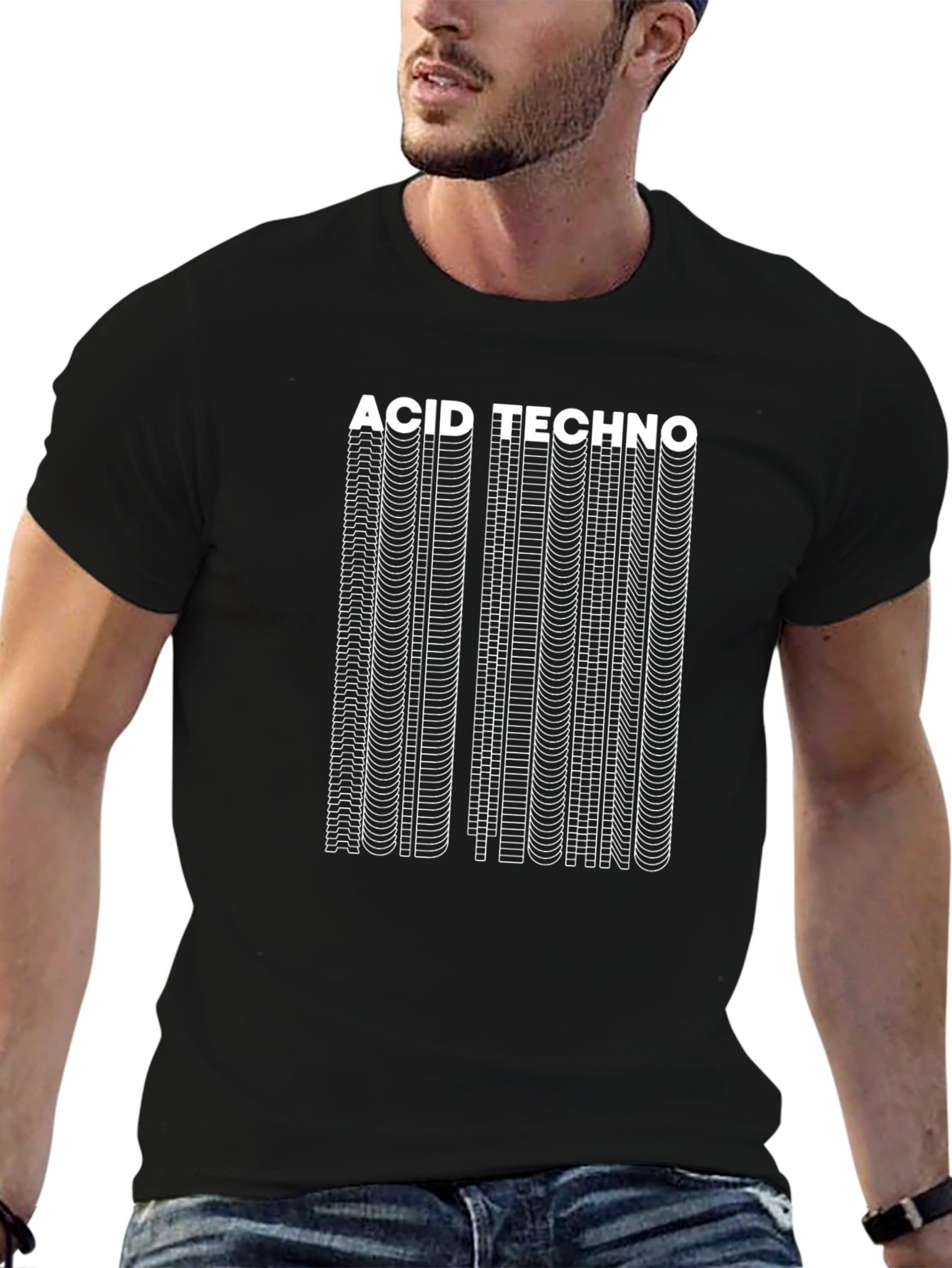 Acid Techno Graphic Tee - Black T-Shirt