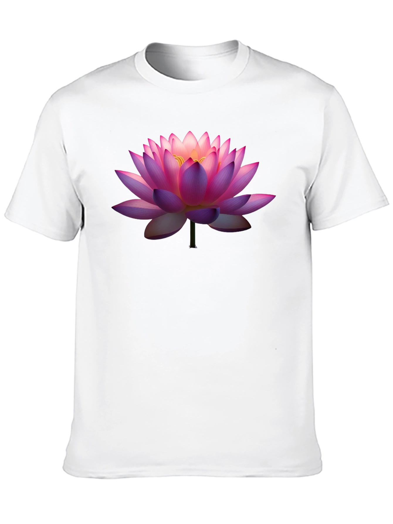 Lotus Flower Graphic T-Shirt - Black