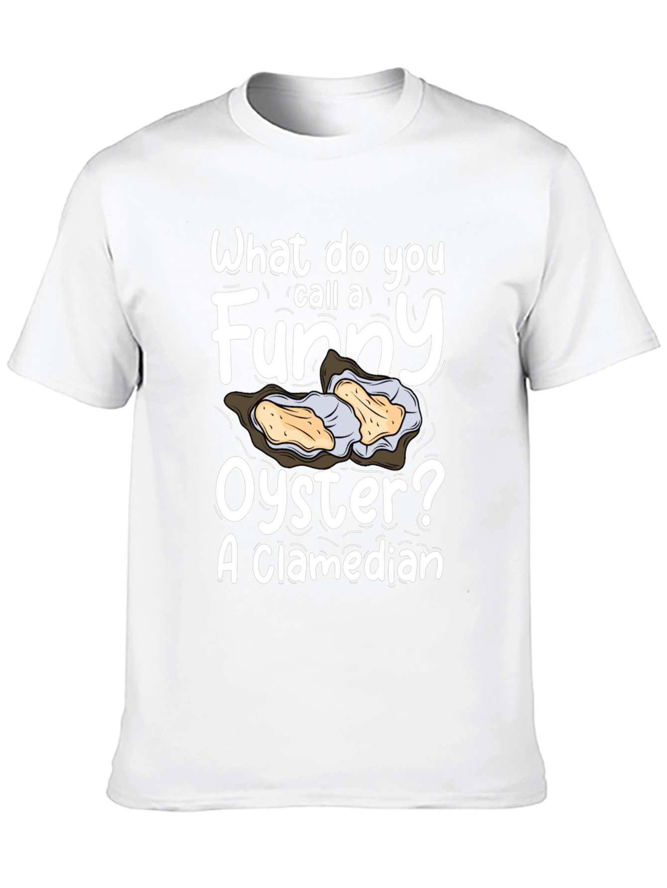 Funny Oyster Pun T-Shirt - A Clamedian