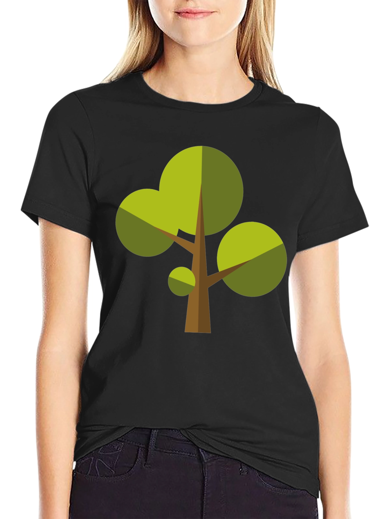 Geometric Tree Graphic T-Shirt